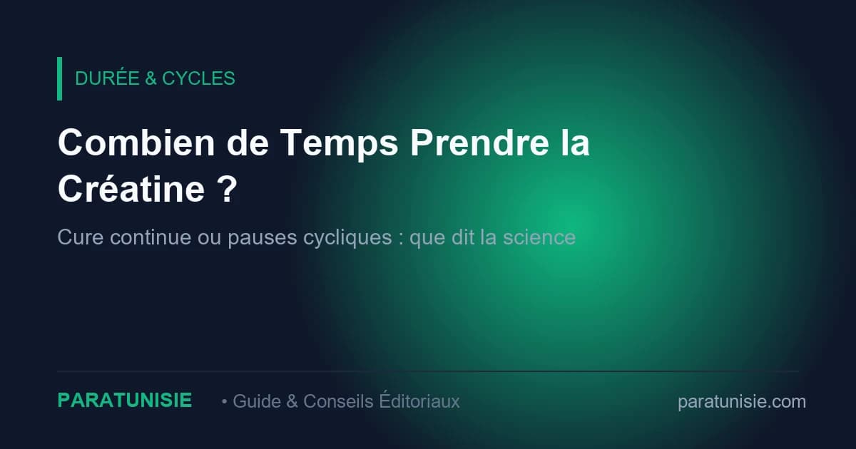 Calendrier et shaker de créatine représentant la durée d'une cure