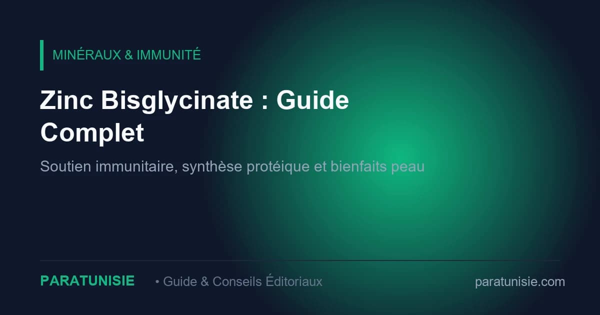 Gélules de zinc bisglycinate pour le tonus et l'immunité