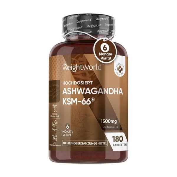 Ashwagandha KSM-66 en comprimés 180 | 1500 mg de weightworld