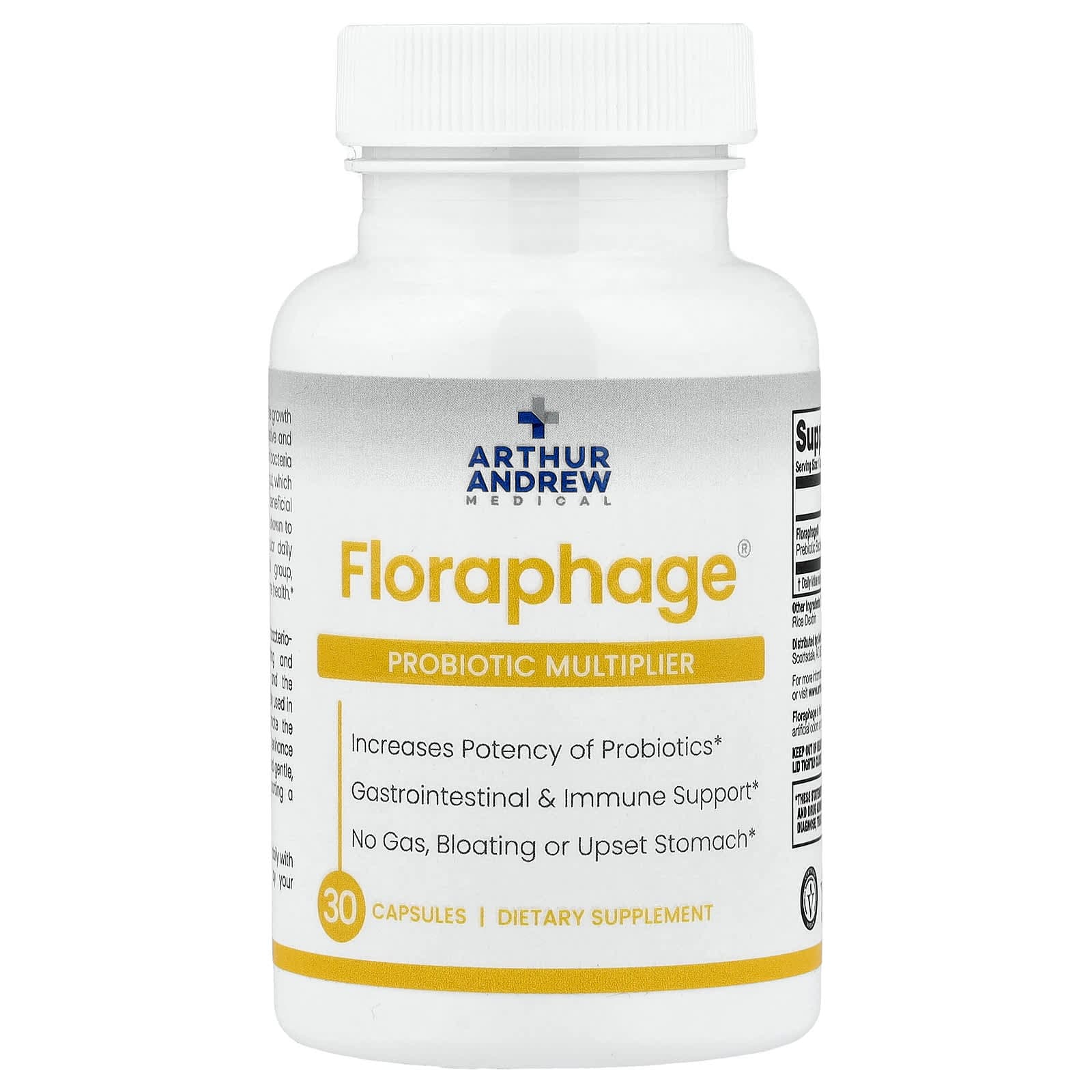 Arthur Andrew Medical Floraphage, Probiotic Multiplier – 30 gélules de Arthur Andrew Medical