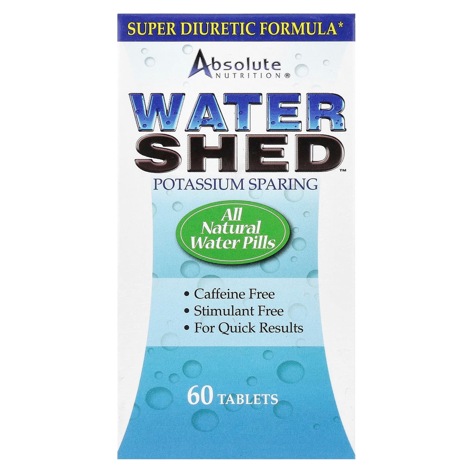 Absolute Nutrition Watershed, Potassium Sparing – 60 comprimés de Absolute Nutrition