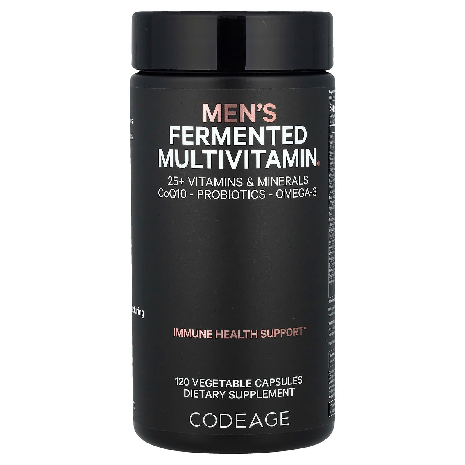Codeage Men's Fermented Multivitamin, 120 Vegetable Capsules de Codeage