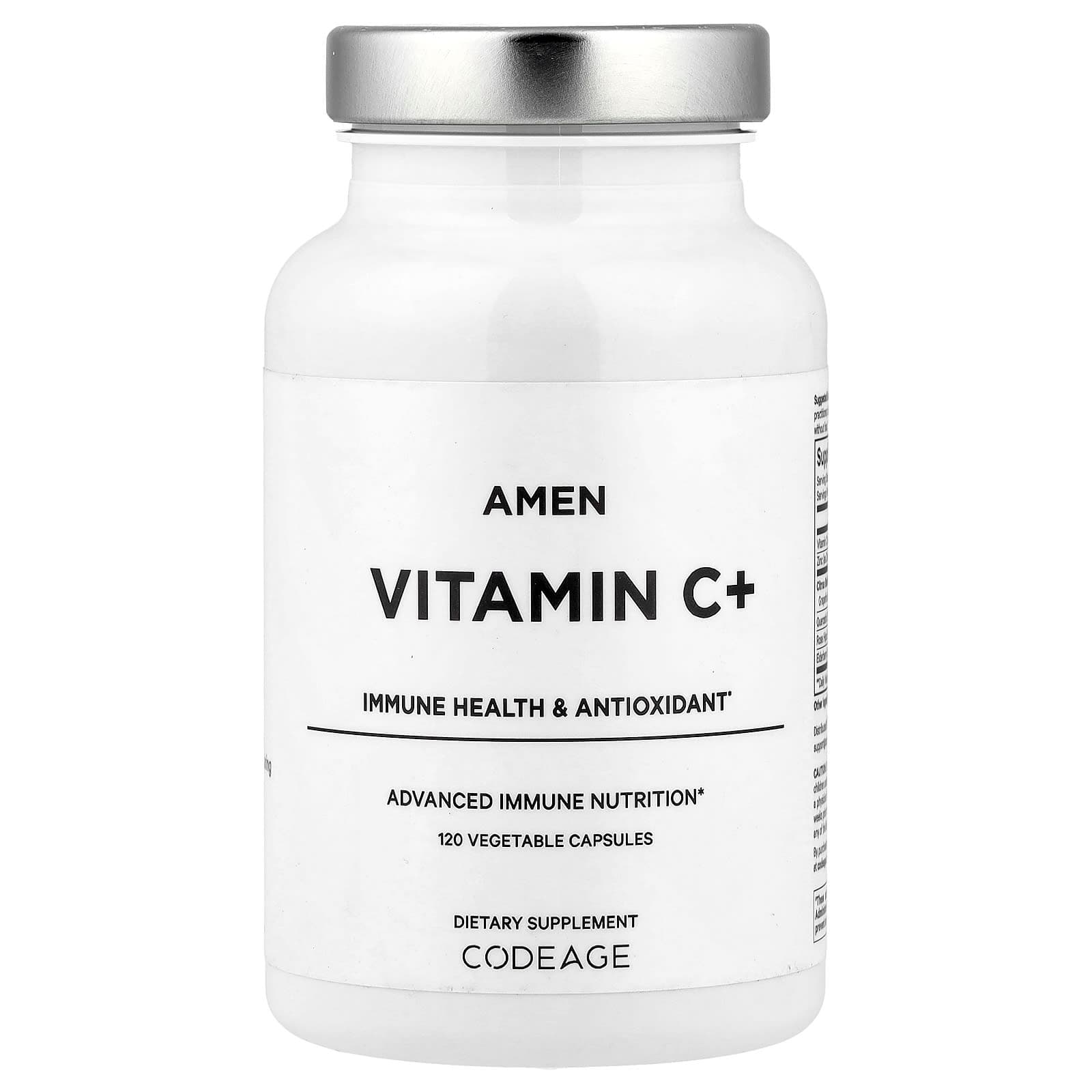 Codeage Amen, Vitamin C+, Immune Health, Antioxidant, 120 Vegetable Capsules de Codeage