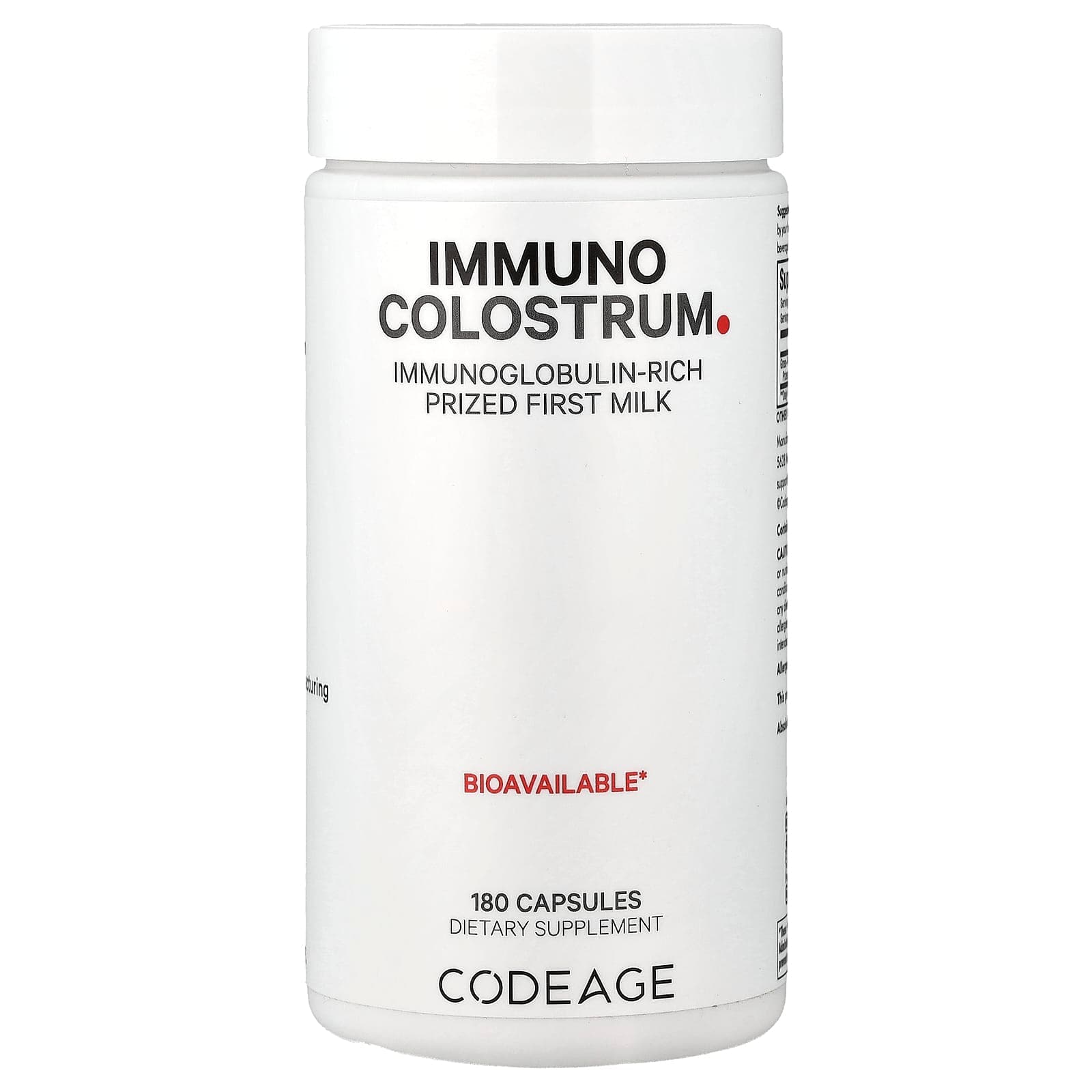 Codeage Immuno Colostrum – 180 gélules de Codeage