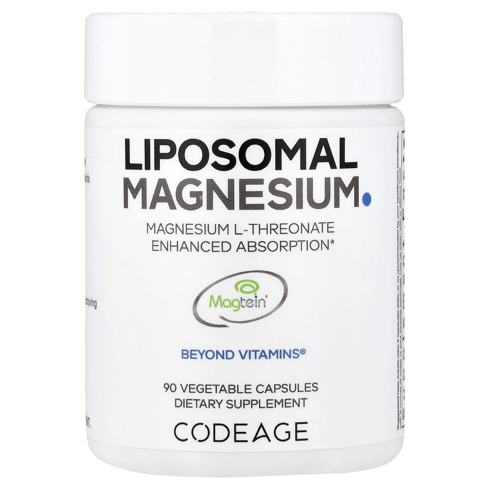 Codeage Liposomal Magnesium L-Threonate, 90 Vegetable Capsules de Codeage