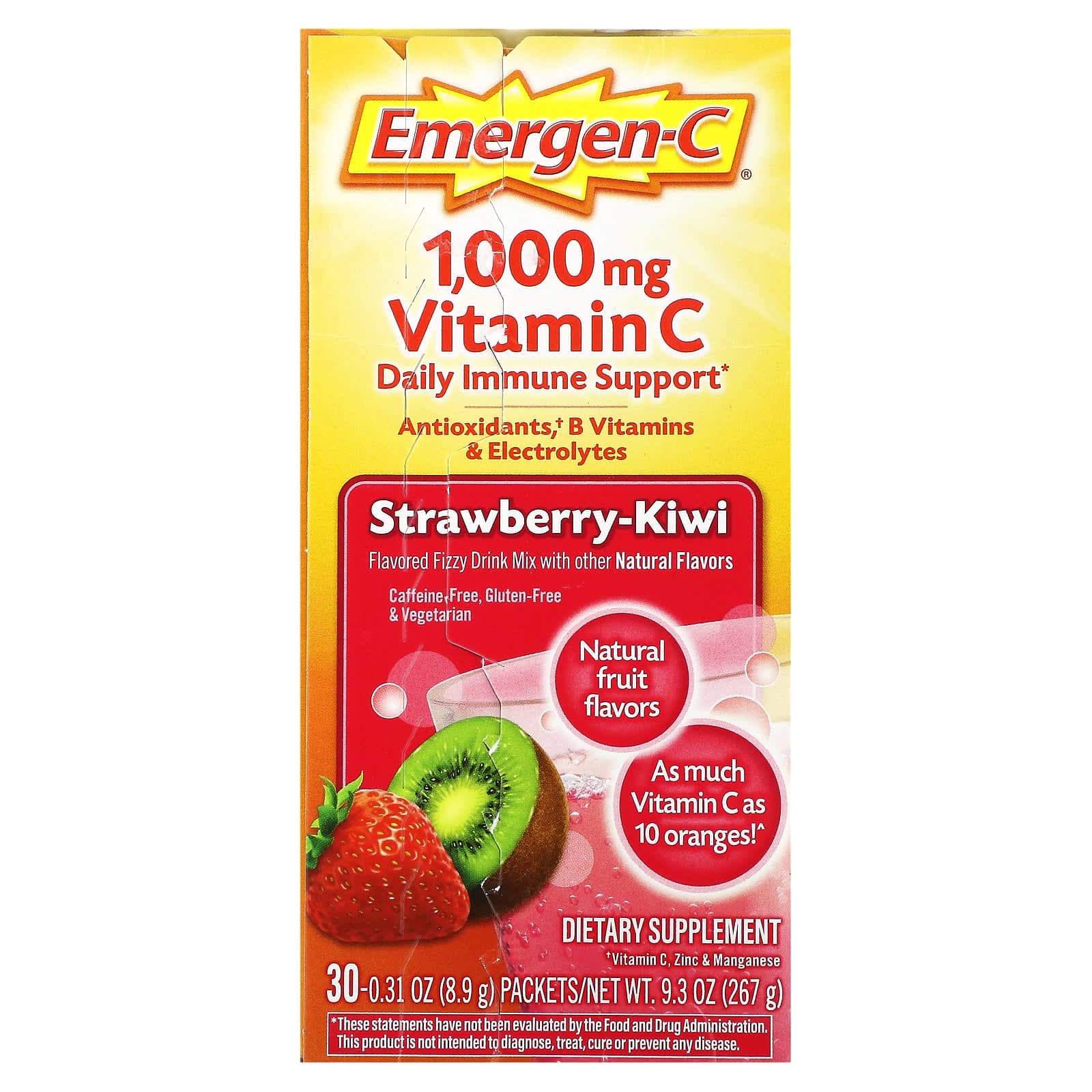 Emergen-C Vitamin C – Strawberry-Kiwi – 8,9 g de Emergen-C