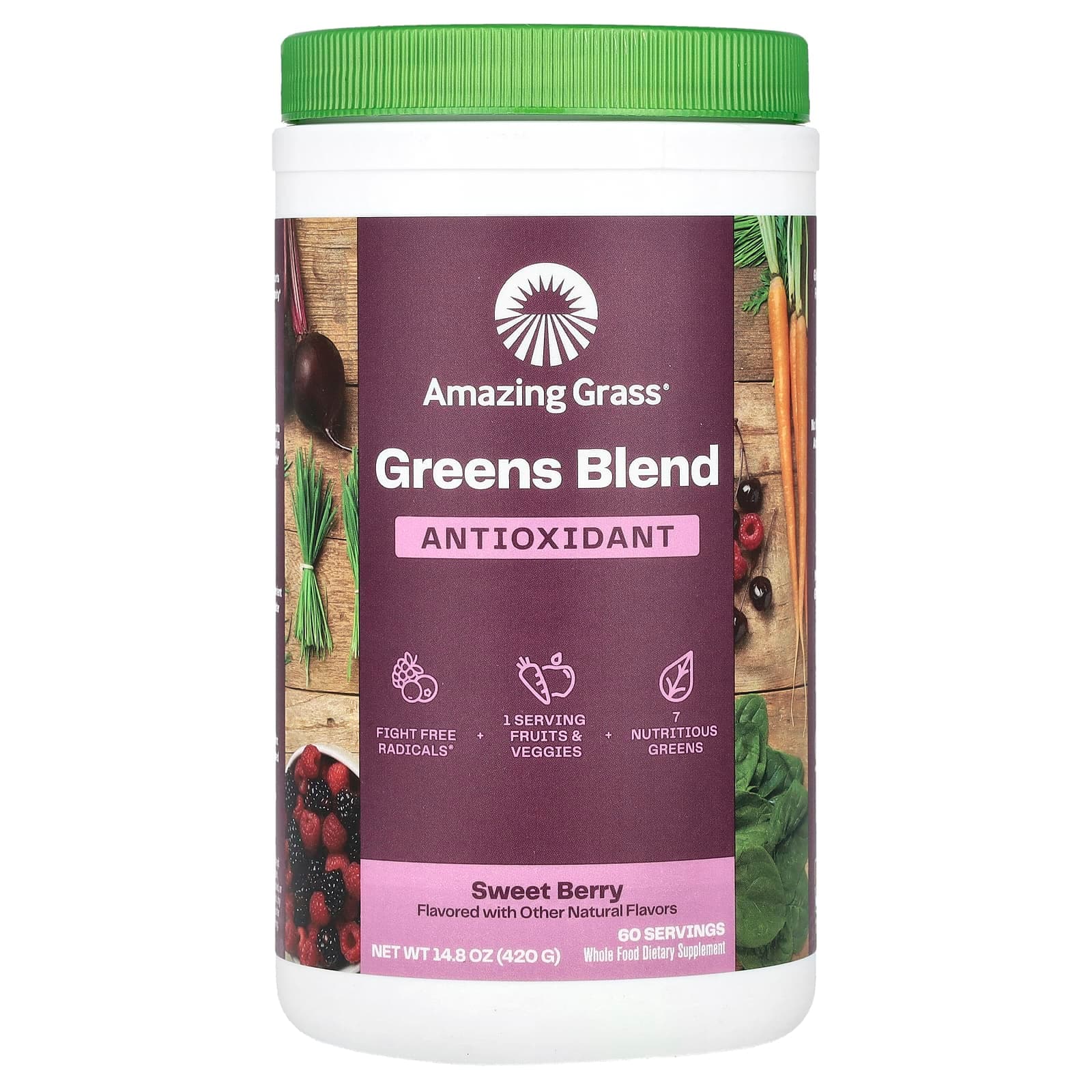 Amazing Grass Greens Blend, Antioxidant – Sweet Berry – 420 g de Amazing Grass