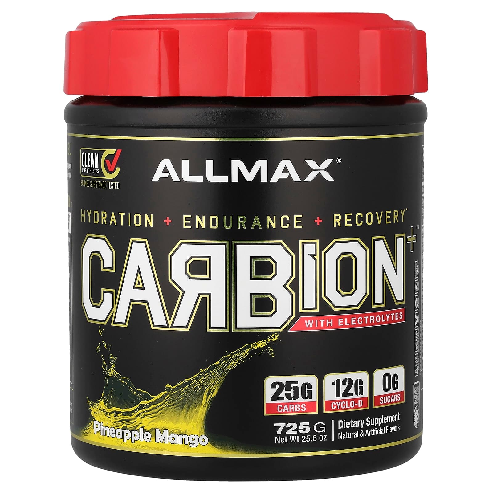 ALLMAX CARBION+ with Electrolytes – Pineapple Mango – 725 g de ALLMAX
