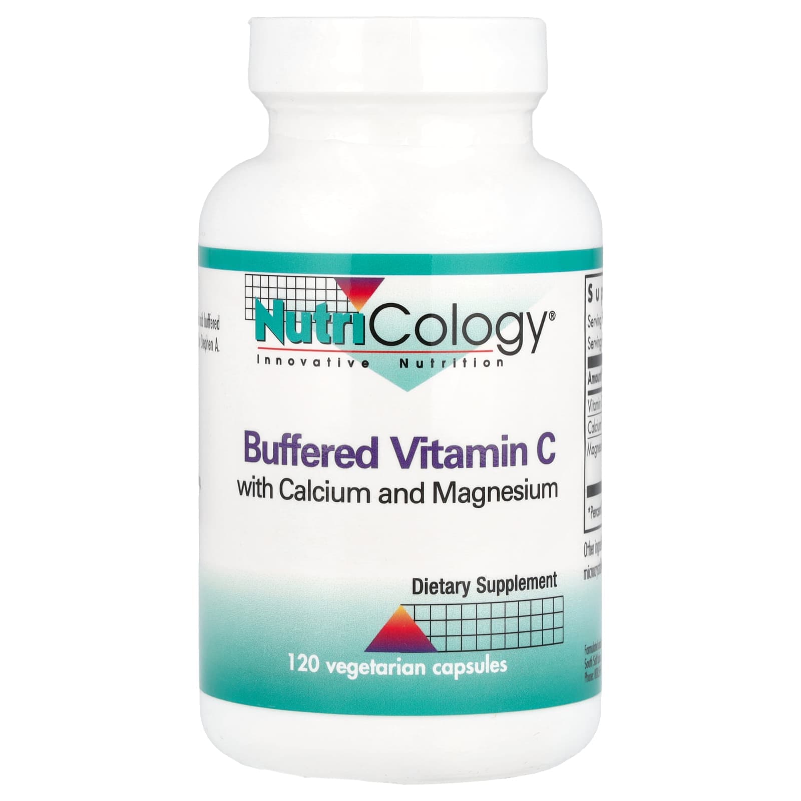 Nutricology Buffered Vitamin C with Calcium and Magnesium – 120 gélules végétales de Nutricology