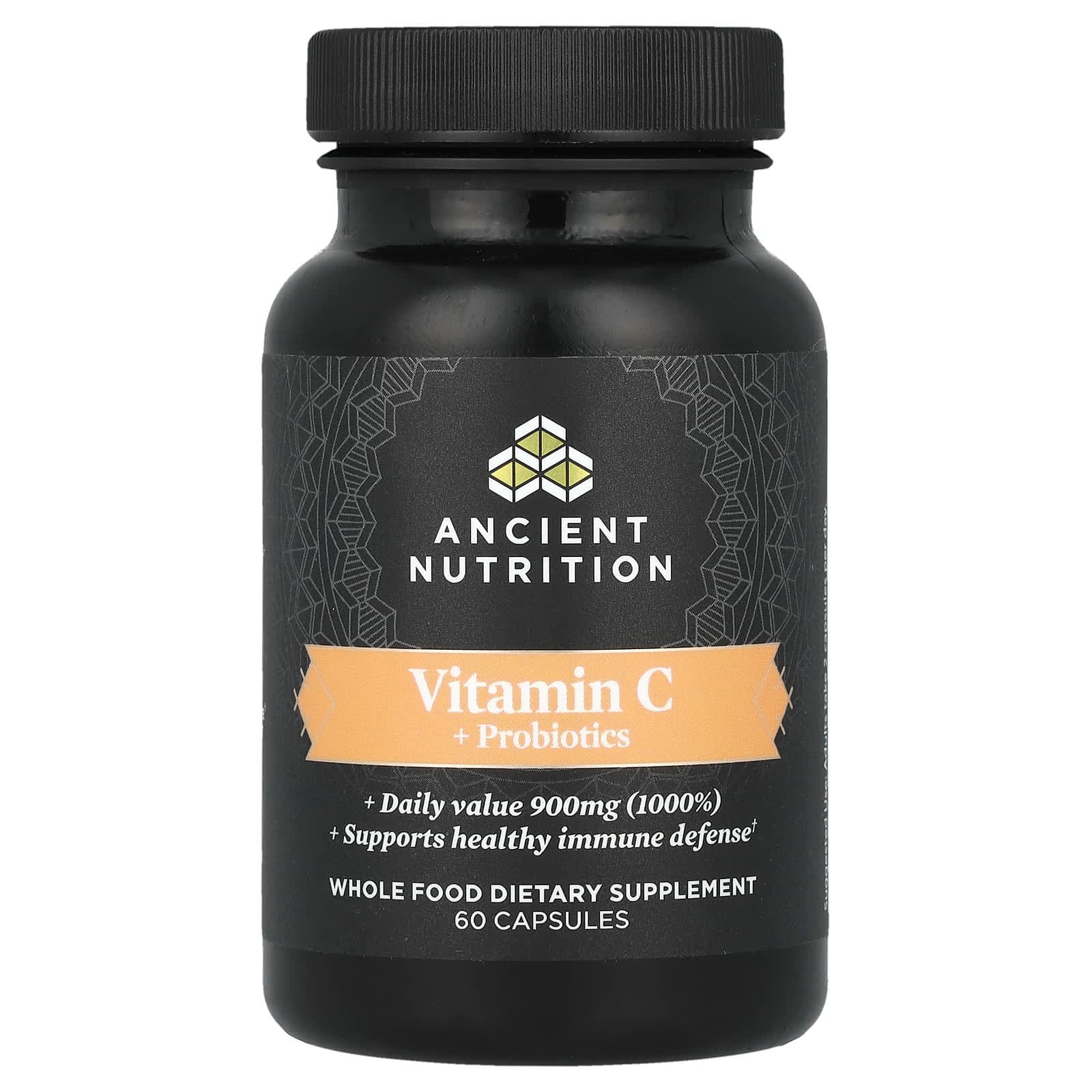 Ancient Nutrition Vitamin C + Probiotics – 60 gélules de Ancient Nutrition
