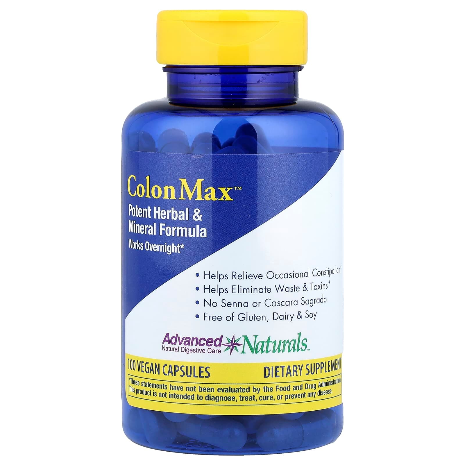 Advanced Naturals ColonMax, Potent Herbal & Mineral Formula – 100 gélules véganes de Advanced Naturals