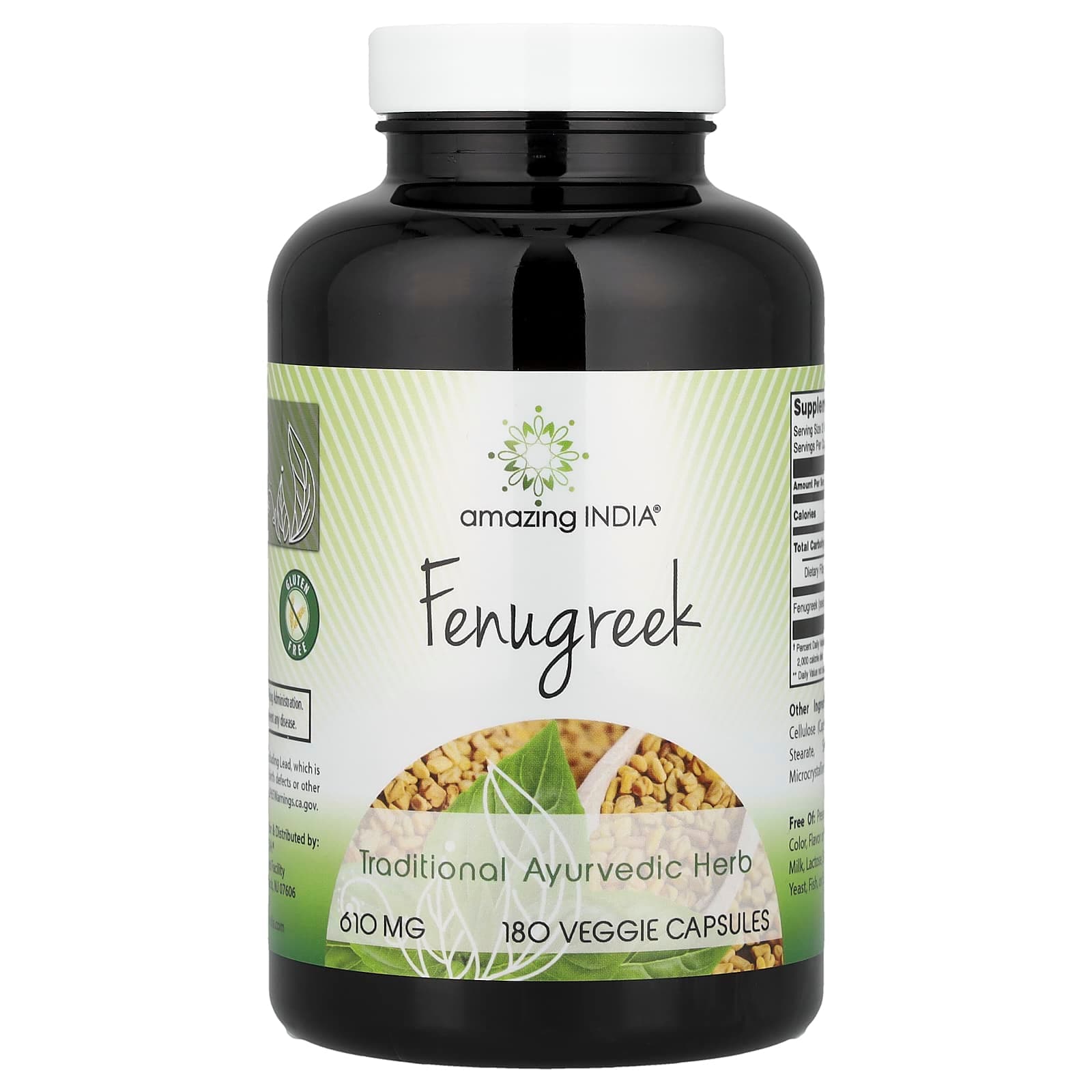 Amazing India Fenugreek – 180 gélules végétales de Amazing India