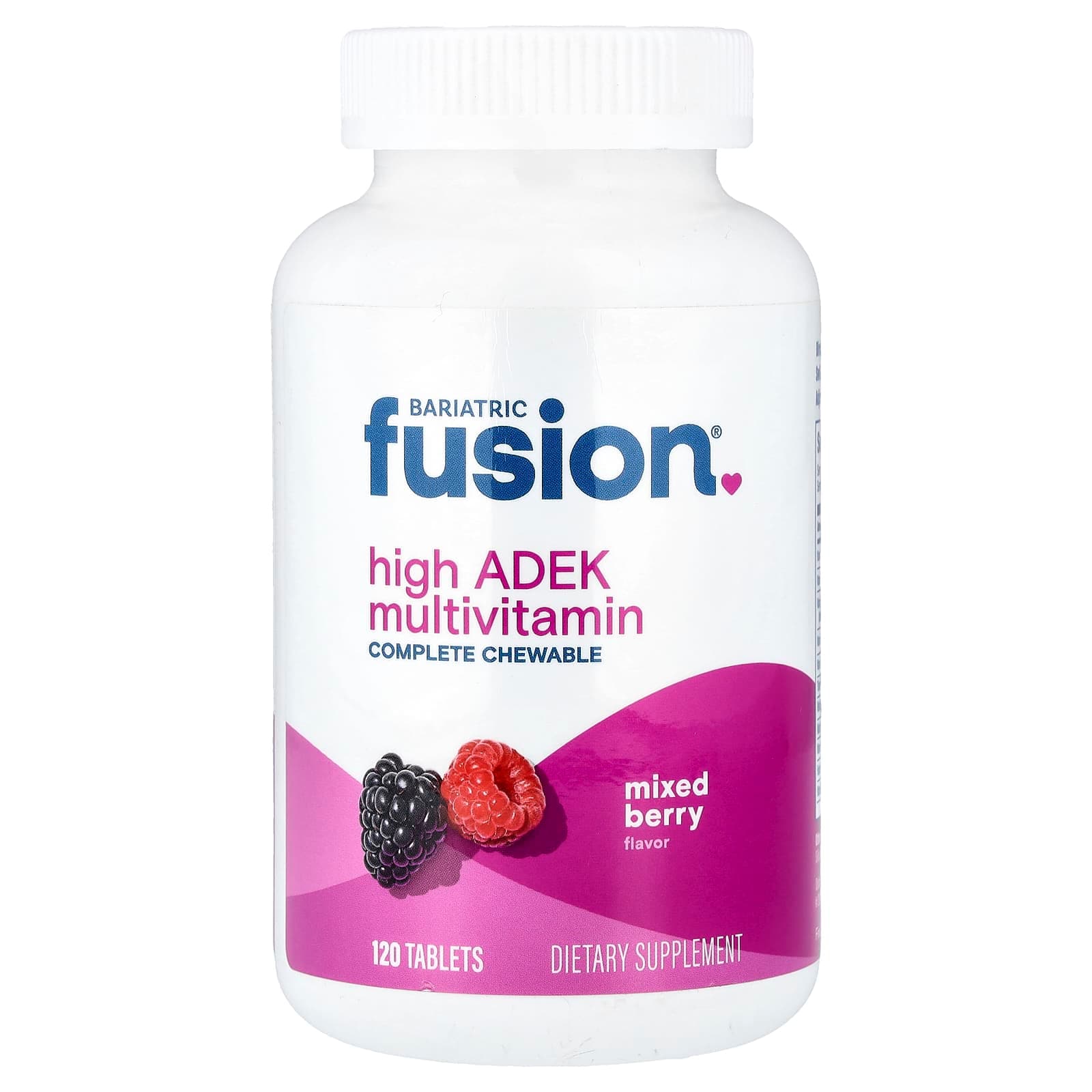 Bariatric Fusion High ADEK Multivitamin – Mixed Berry – 120 comprimés de Bariatric Fusion