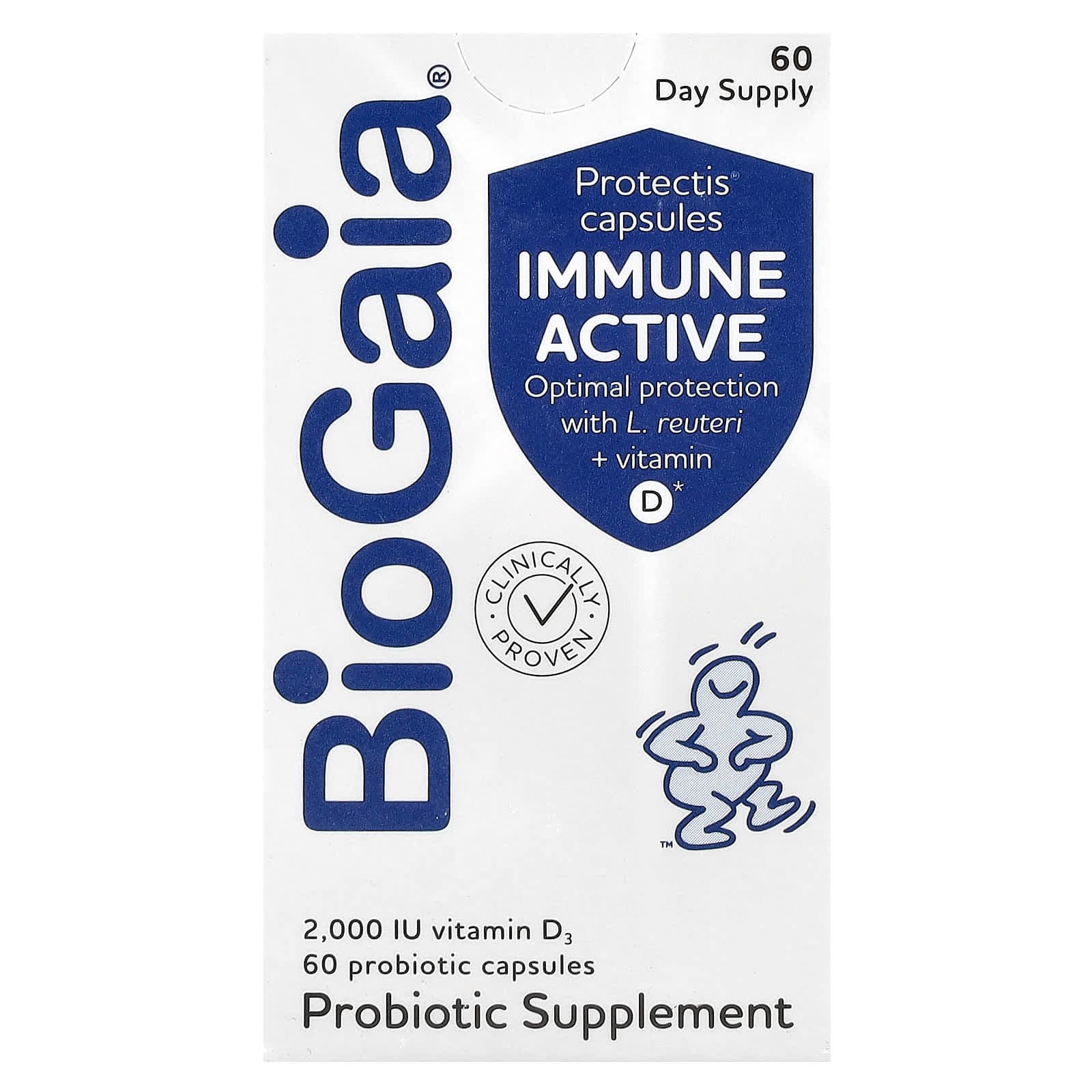 BioGaia Immune Active, Protectis Capsules – 60 gélules de BioGaia