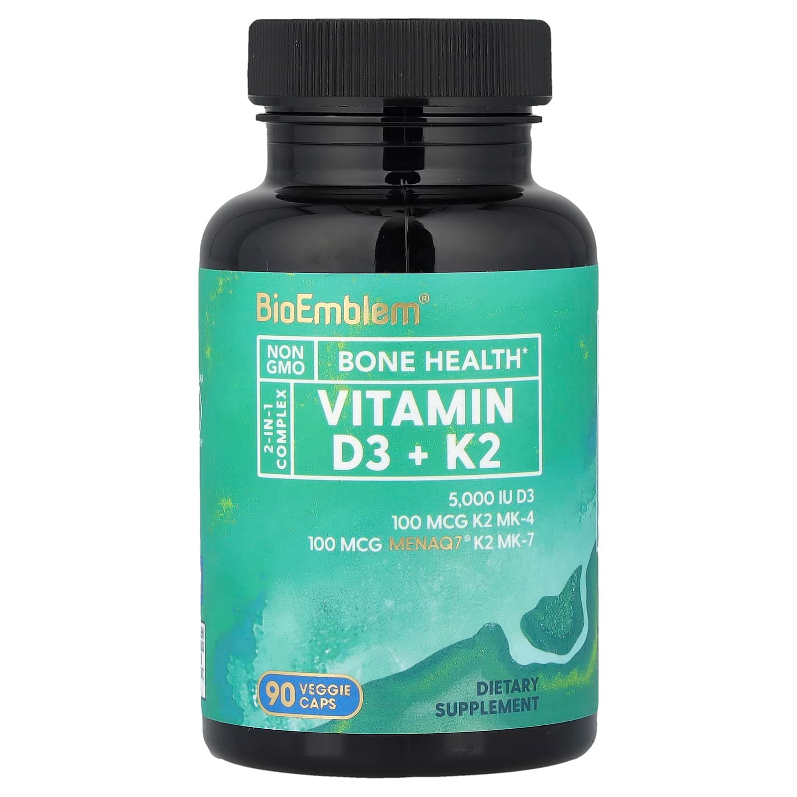 BioEmblem Vitamin D3 + K2 – 90 gélules végétales de BioEmblem