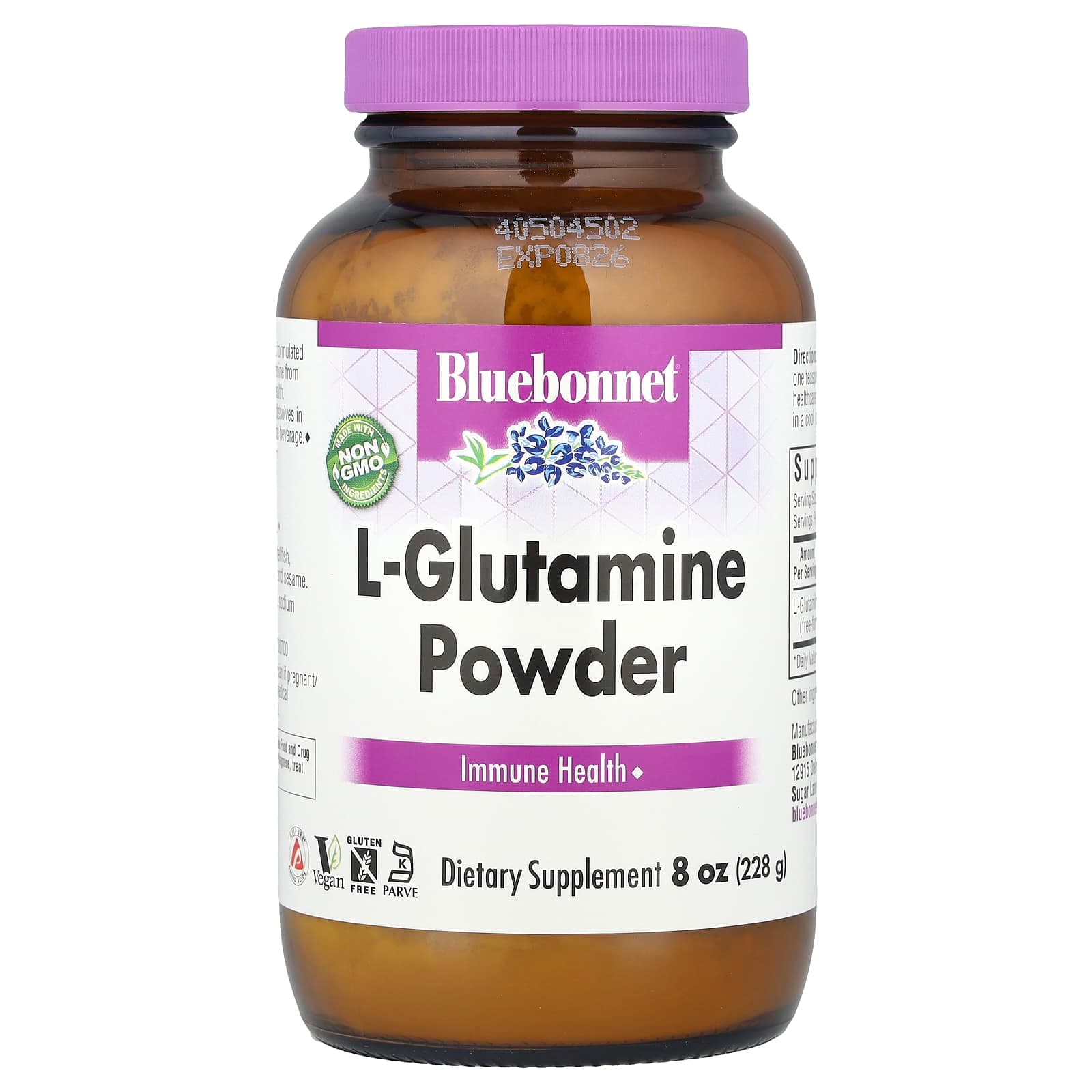 Bluebonnet Nutrition L-Glutamine Powder – 228 g de Bluebonnet Nutrition