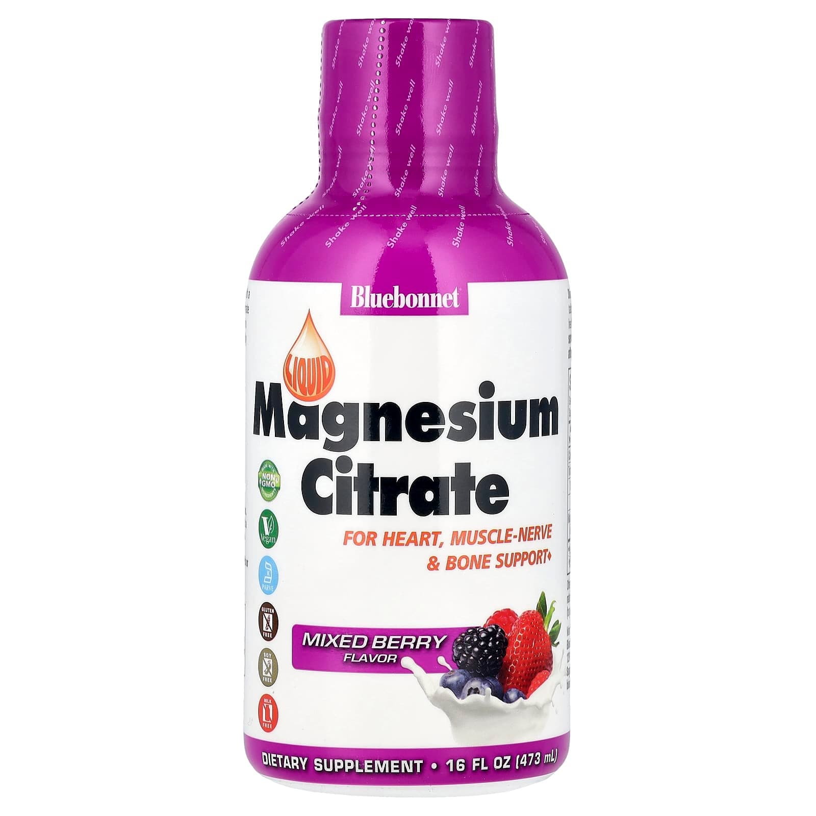 Bluebonnet Nutrition Liquid Magnesium Citrate – Mixed Berry – 473 ml de Bluebonnet Nutrition