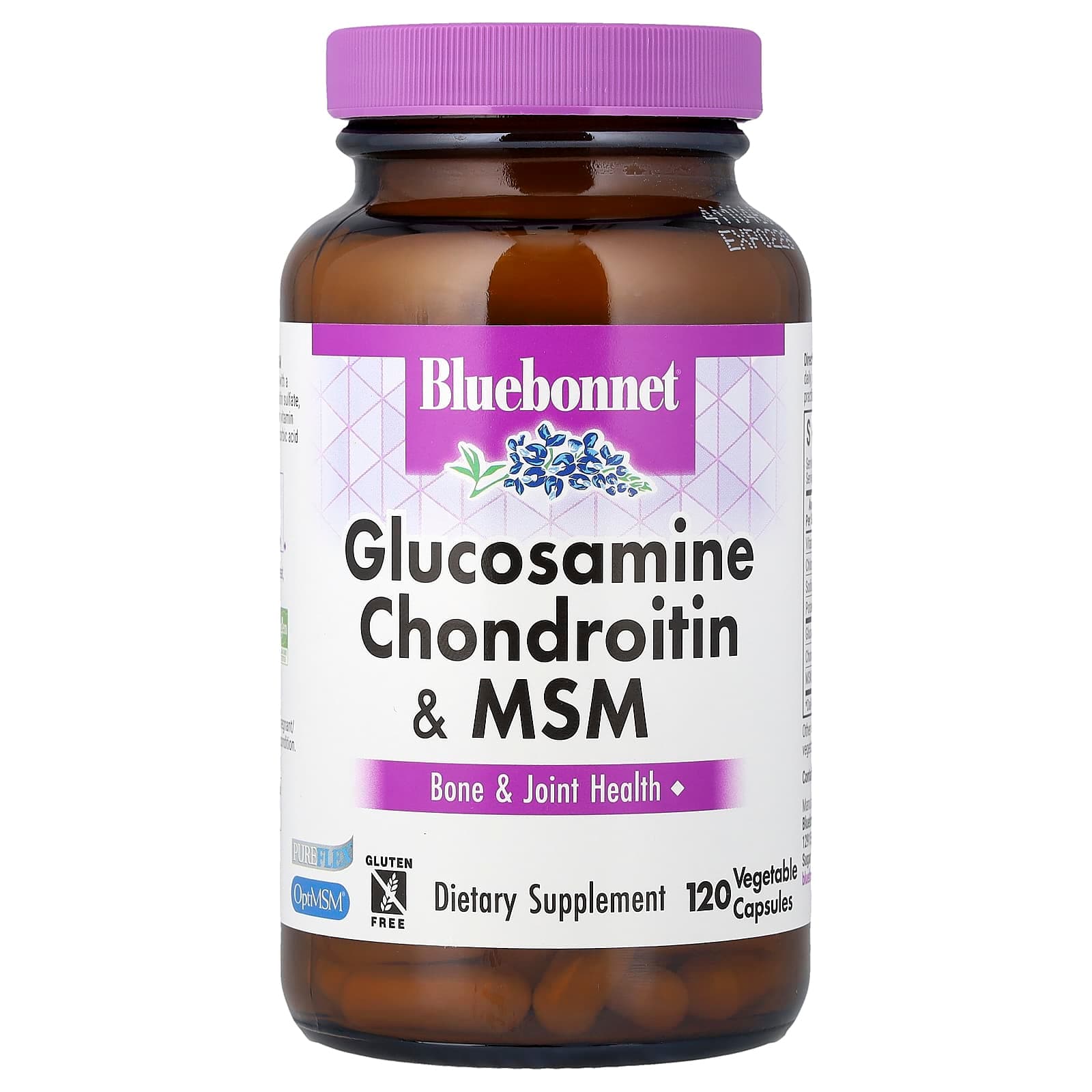 Bluebonnet Nutrition Glucosamine Chondroitin & MSM, 120 Vegetable Capsules de Bluebonnet Nutrition