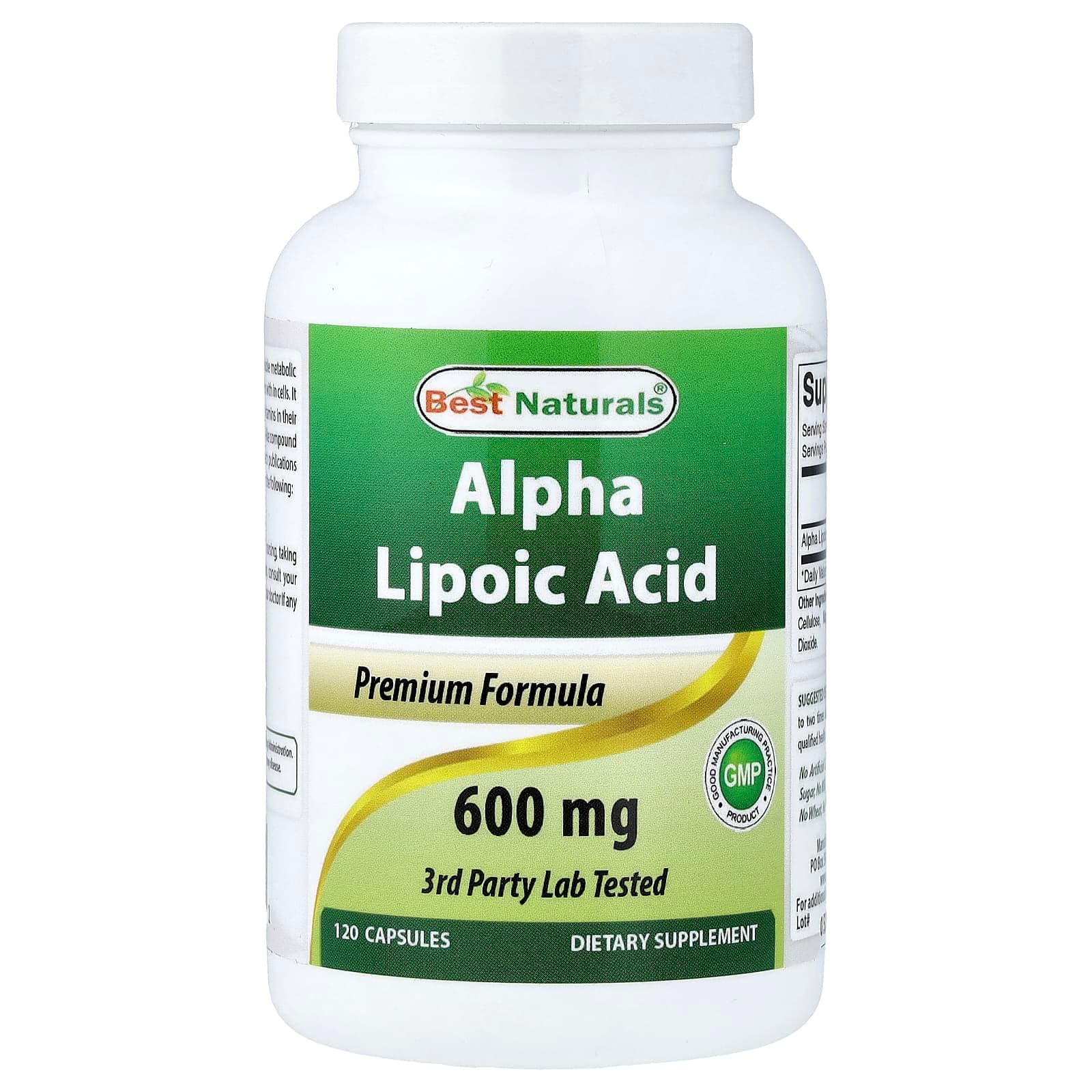 Best Naturals Alpha Lipoic Acid – 120 gélules de Best Naturals