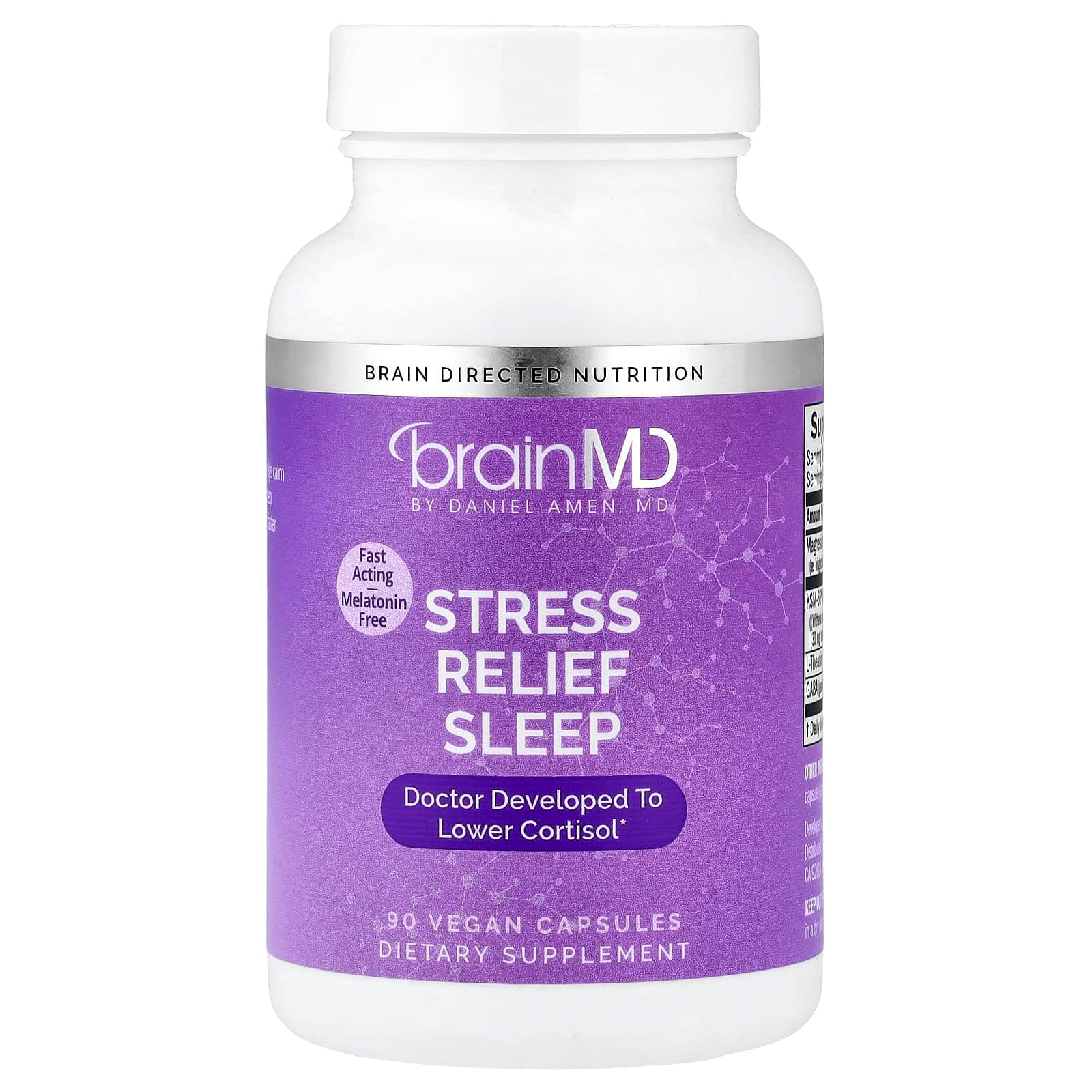 BrainMD Stress Relief Sleep – 90 gélules véganes de BrainMD