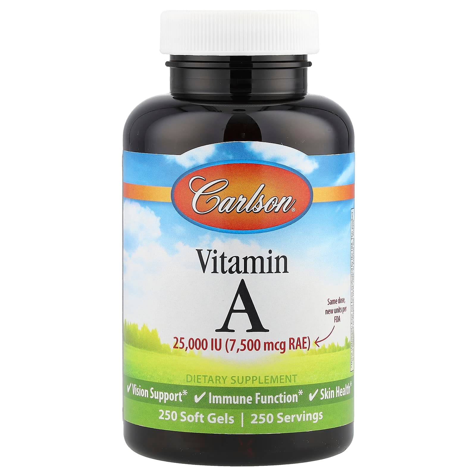 Carlson Vitamin A – 250 capsules molles de Carlson
