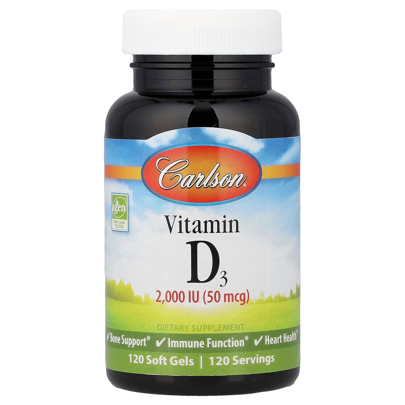 Carlson Vitamin D3 – 120 capsules molles de Carlson