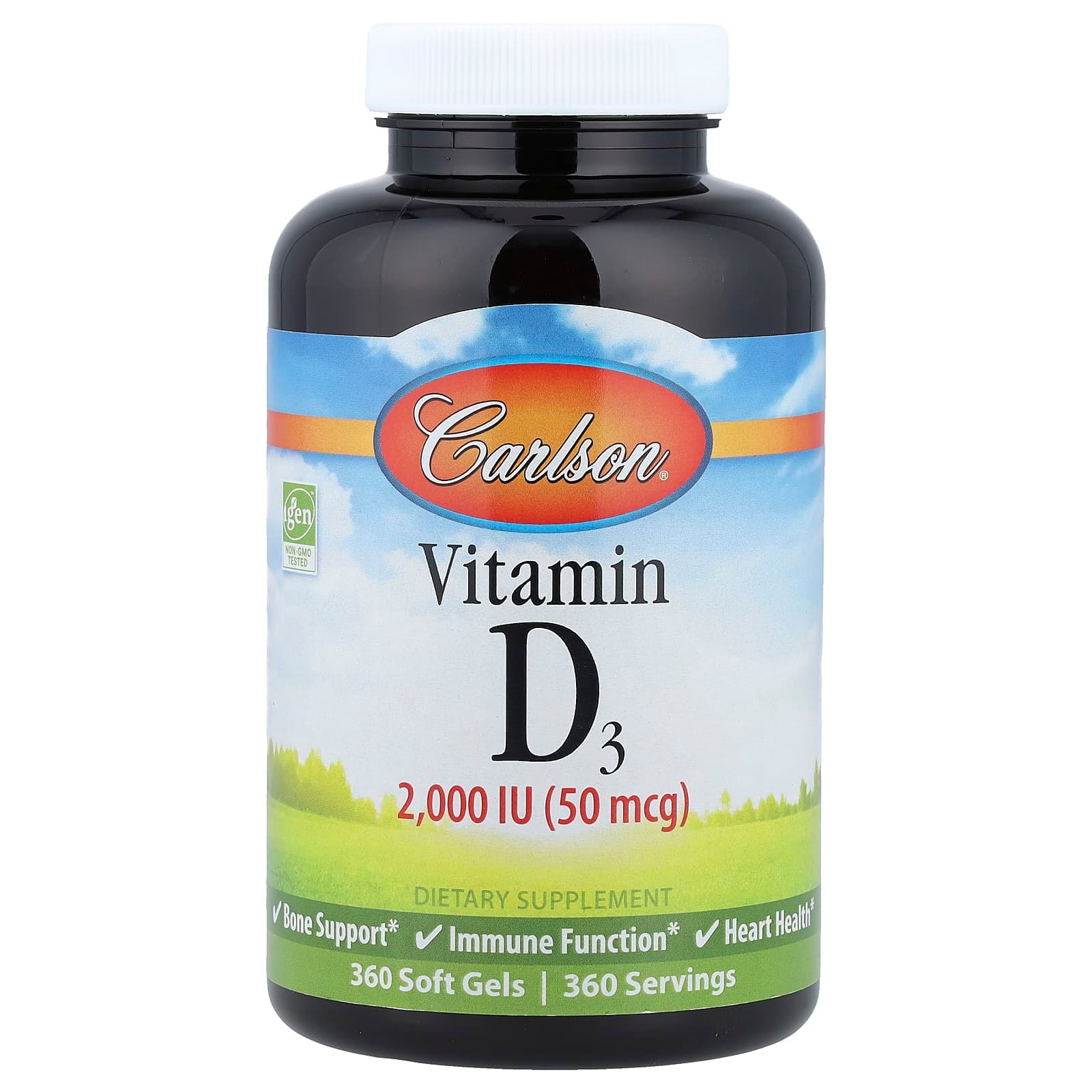 Carlson Vitamin D3 – 360 capsules molles de Carlson