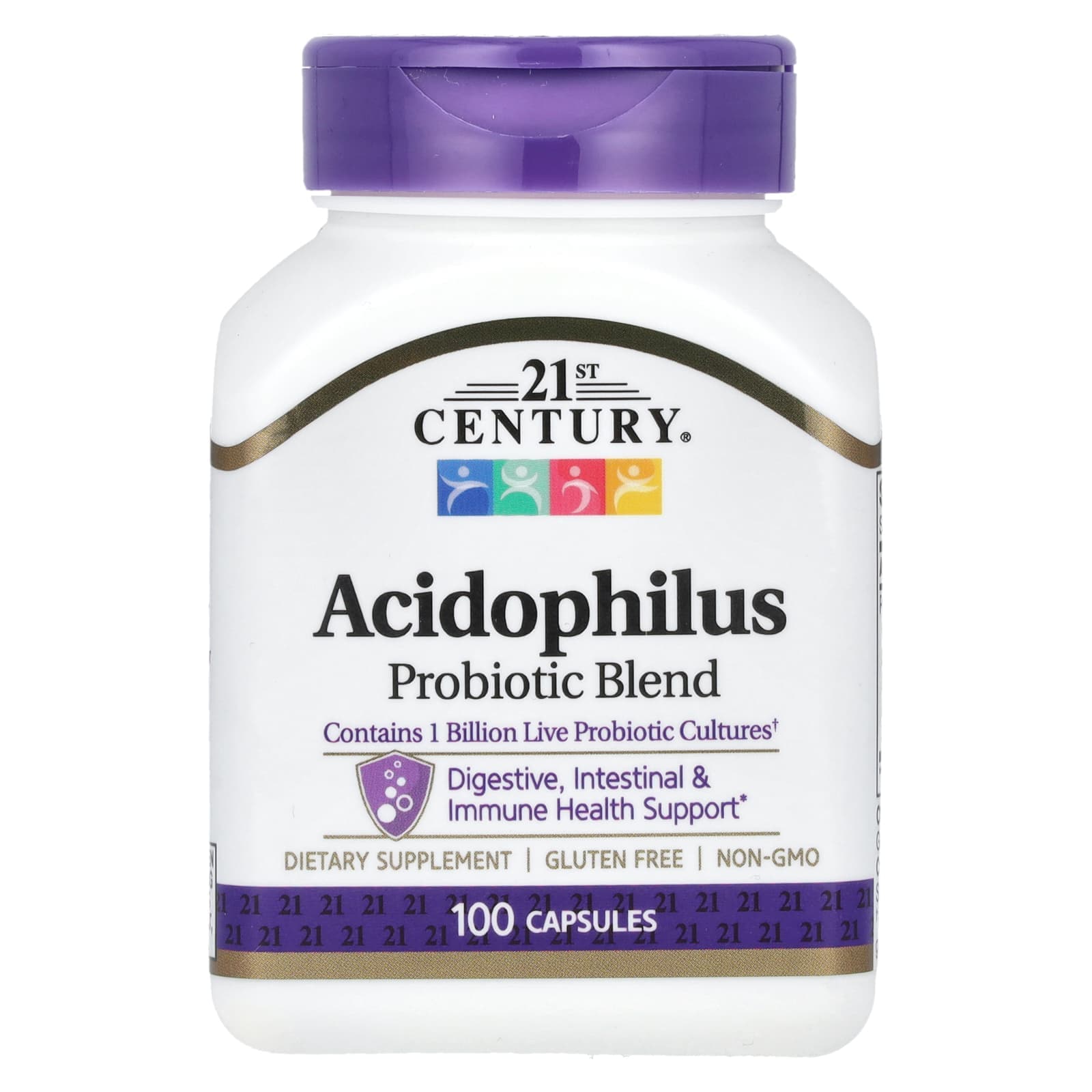 21st Century Acidophilus Probiotic Blend – 100 gélules de 21st Century
