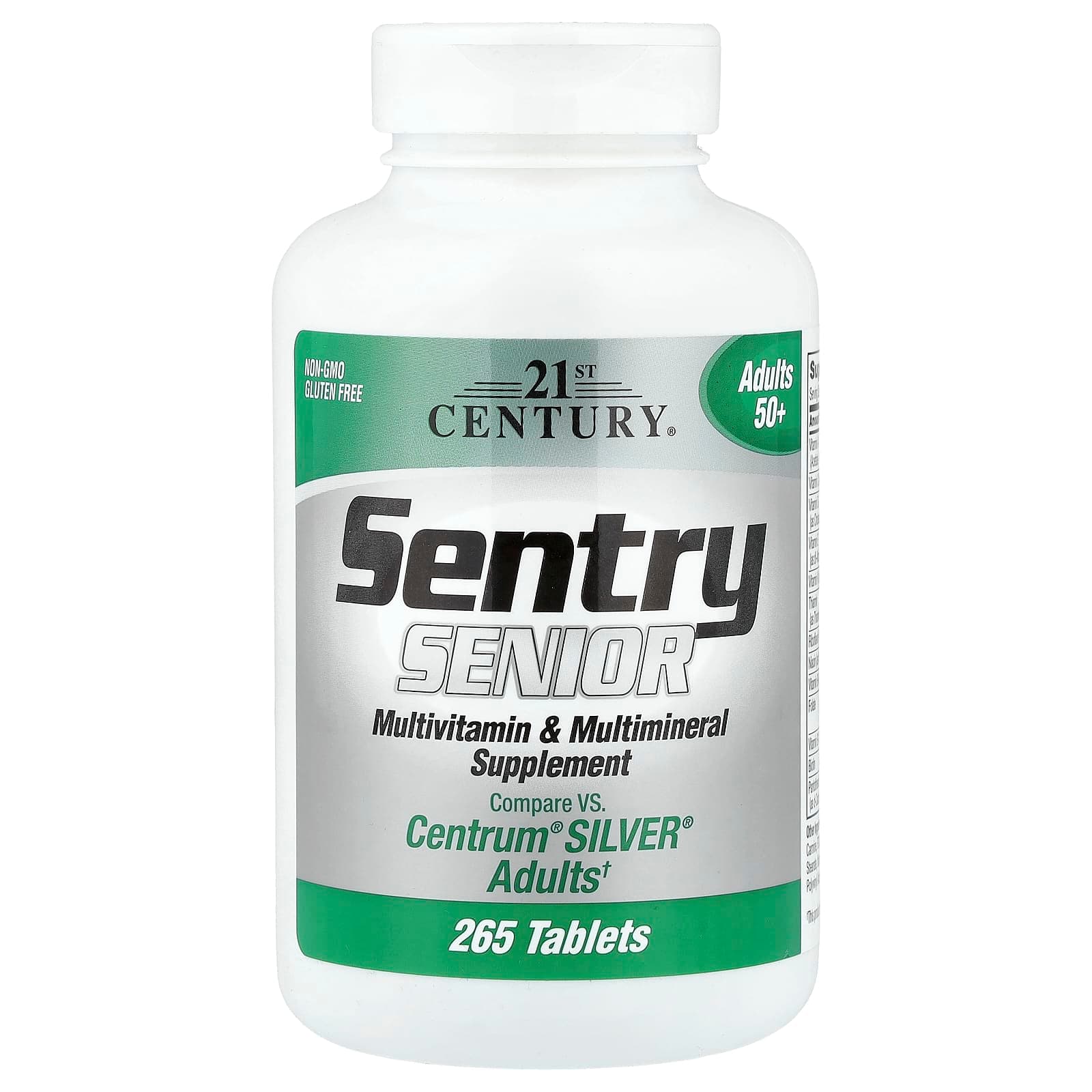 21st Century Sentry Senior, Multivitamin & Multimineral Supplement – 265 comprimés de 21st Century