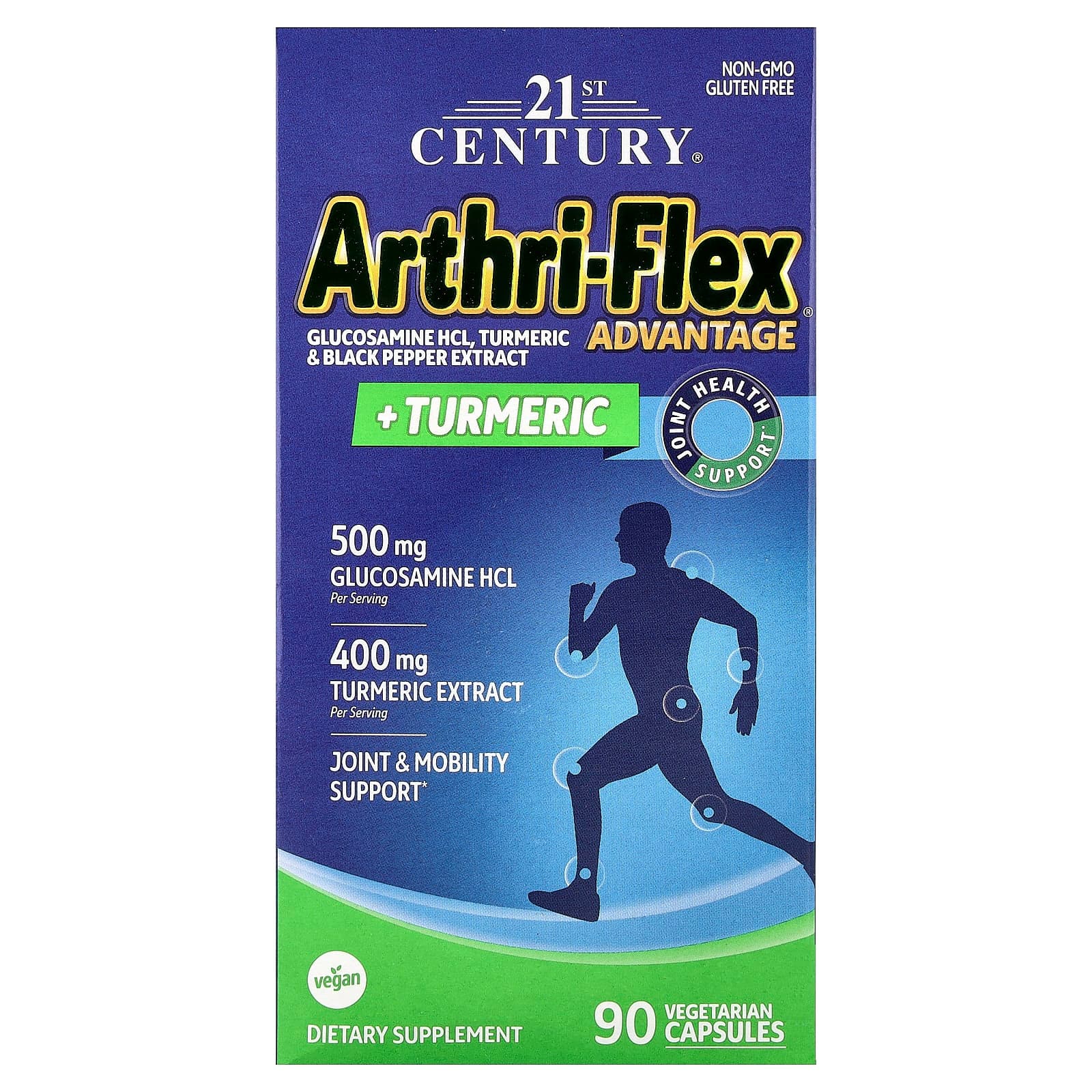 21st Century Arthri-Flex Advantage + Turmeric – 90 gélules végétales de 21st Century