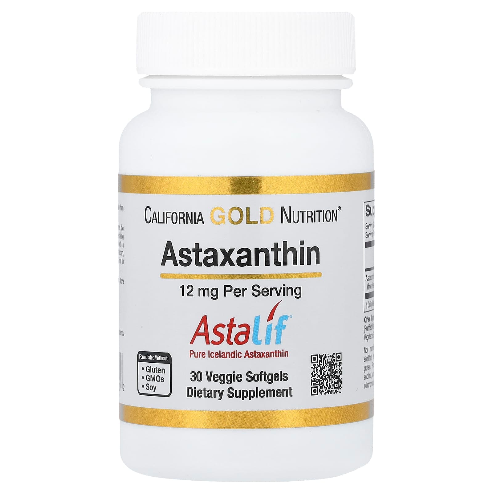California Gold Nutrition Astaxanthin, Astalif Pure Icelandic – 12 mg de California Gold Nutrition
