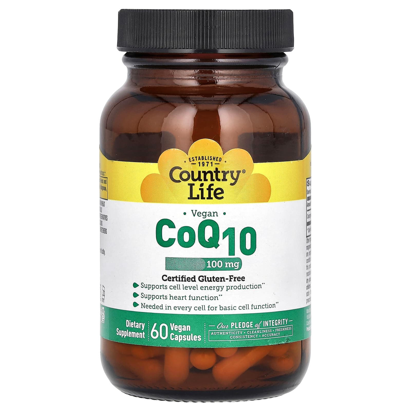 Country Life Vegan CoQ10 – 60 gélules véganes de Country Life