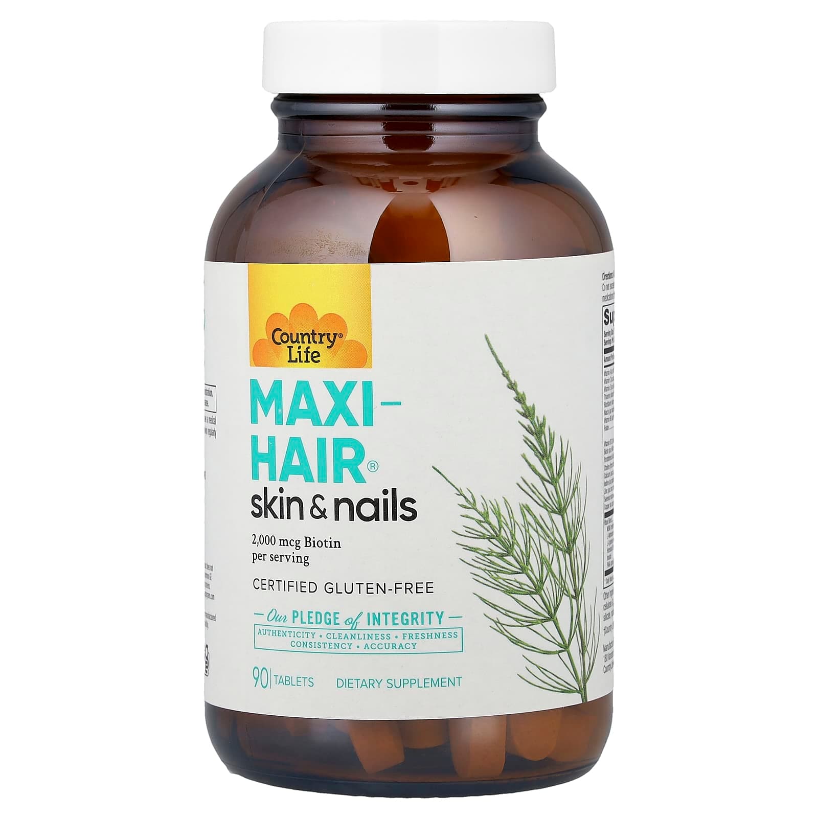 Country Life Maxi-Hair, Skin & Nails – 90 comprimés de Country Life
