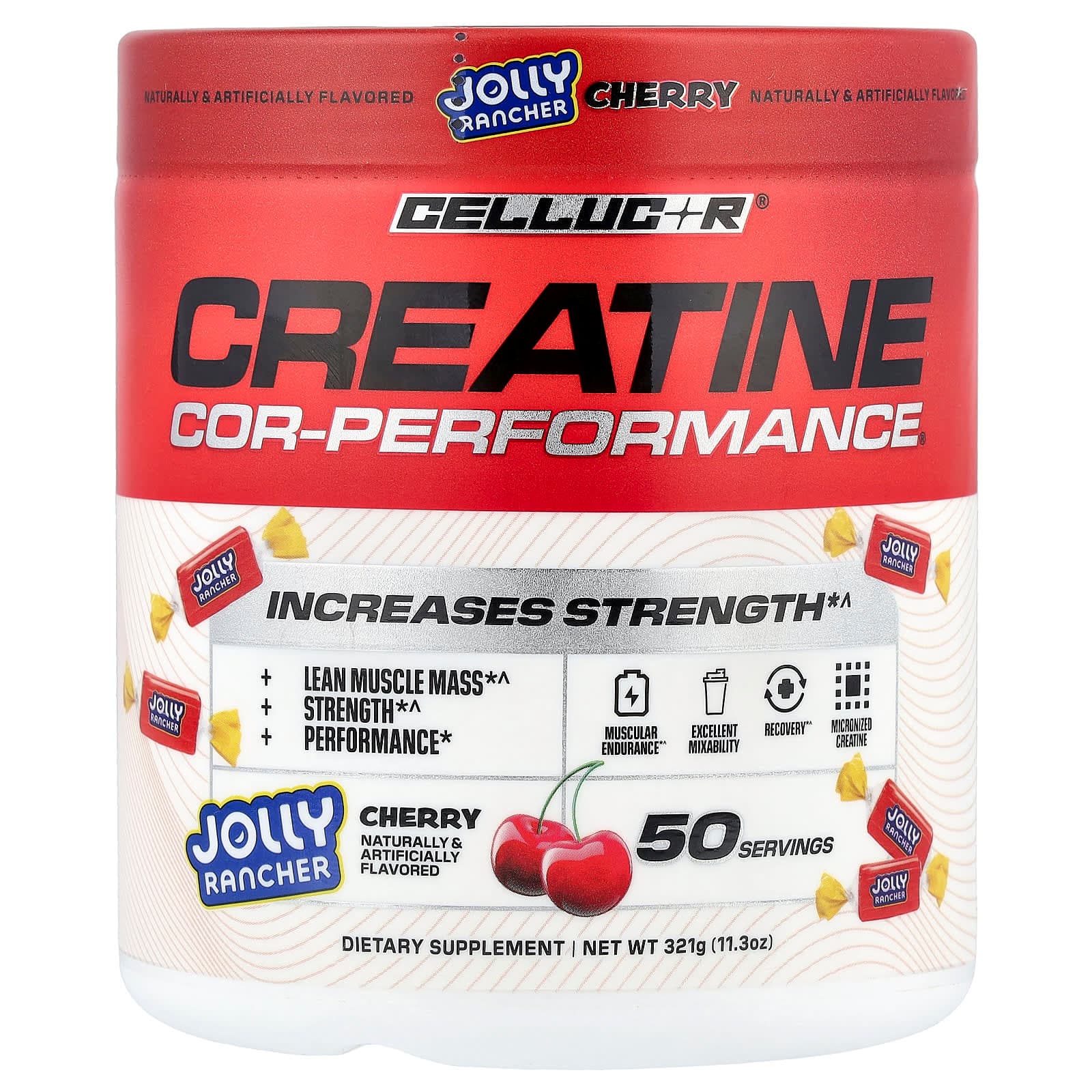C4 / Cellucor COR-Performance Creatine, Jolly Rancher – Cherry – 321 g de C4 / Cellucor