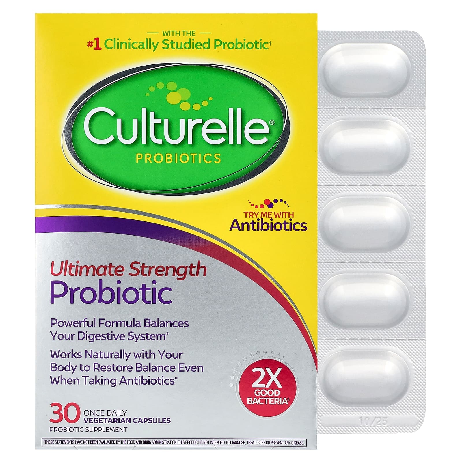 Culturelle Probiotics, Ultimate Strength Probiotic – 30 gélules végétales de Culturelle
