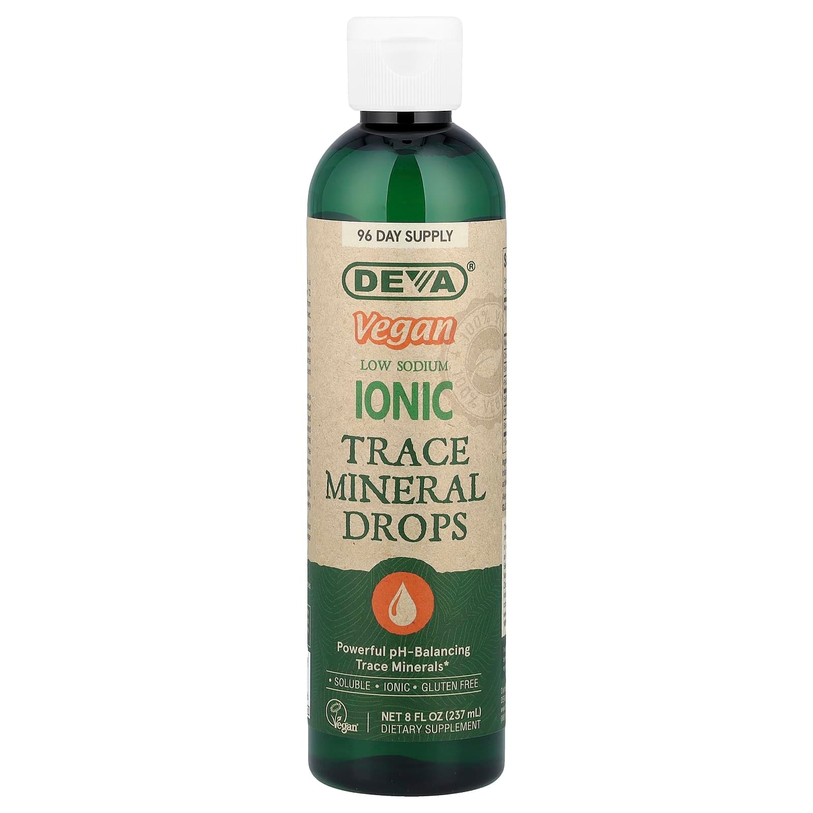 Deva Vegan Low Sodium Ionic Trace Mineral Drops – 237 ml de Deva