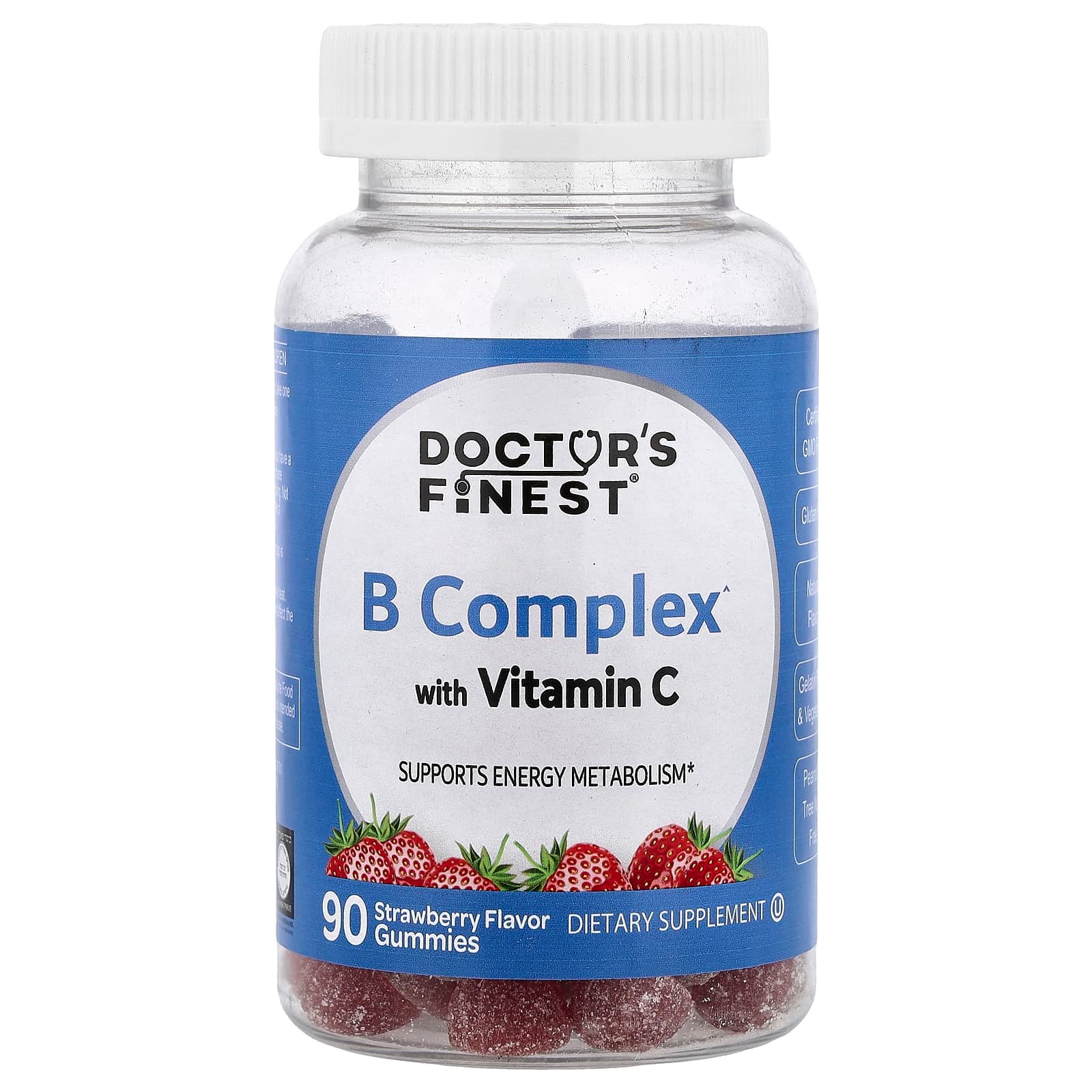 Doctor's Finest B Complex with Vitamin C Gummies – Strawberry – 90 gommes de Doctor's Finest