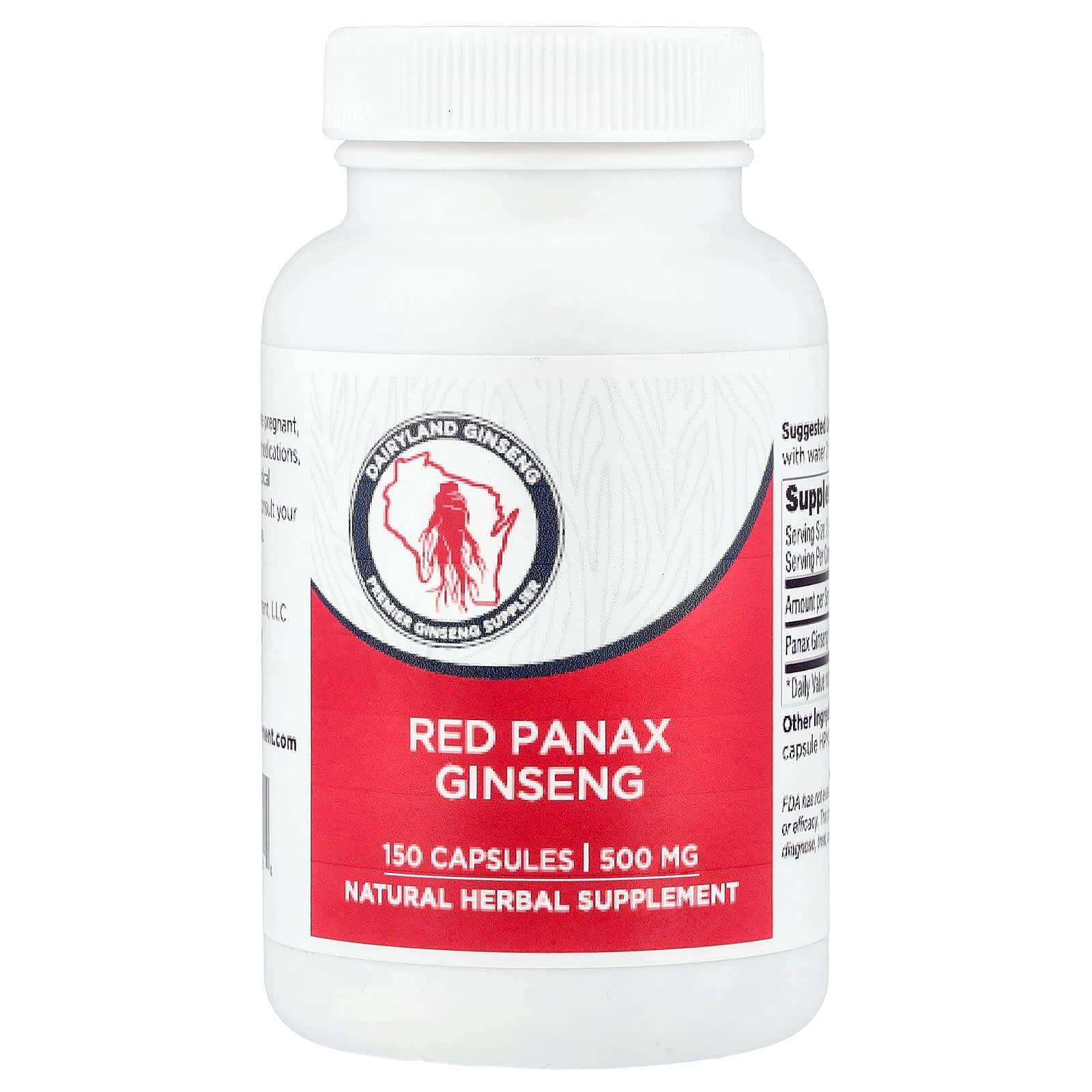 Dairyland Ginseng Red Panax Ginseng – 150 gélules de Dairyland Ginseng