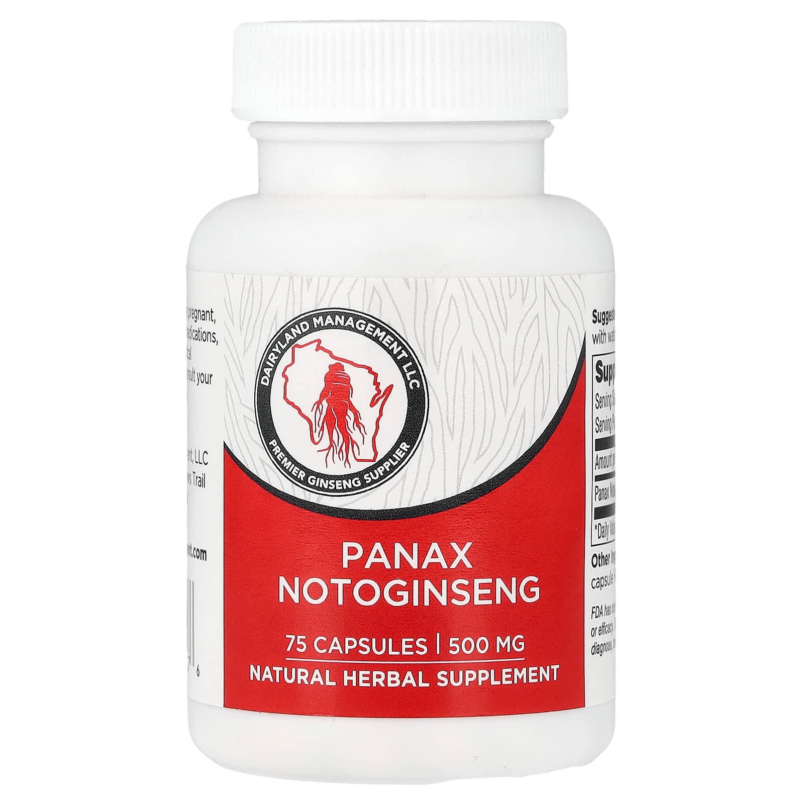 Dairyland Ginseng Panax Notoginseng – 75 gélules de Dairyland Ginseng