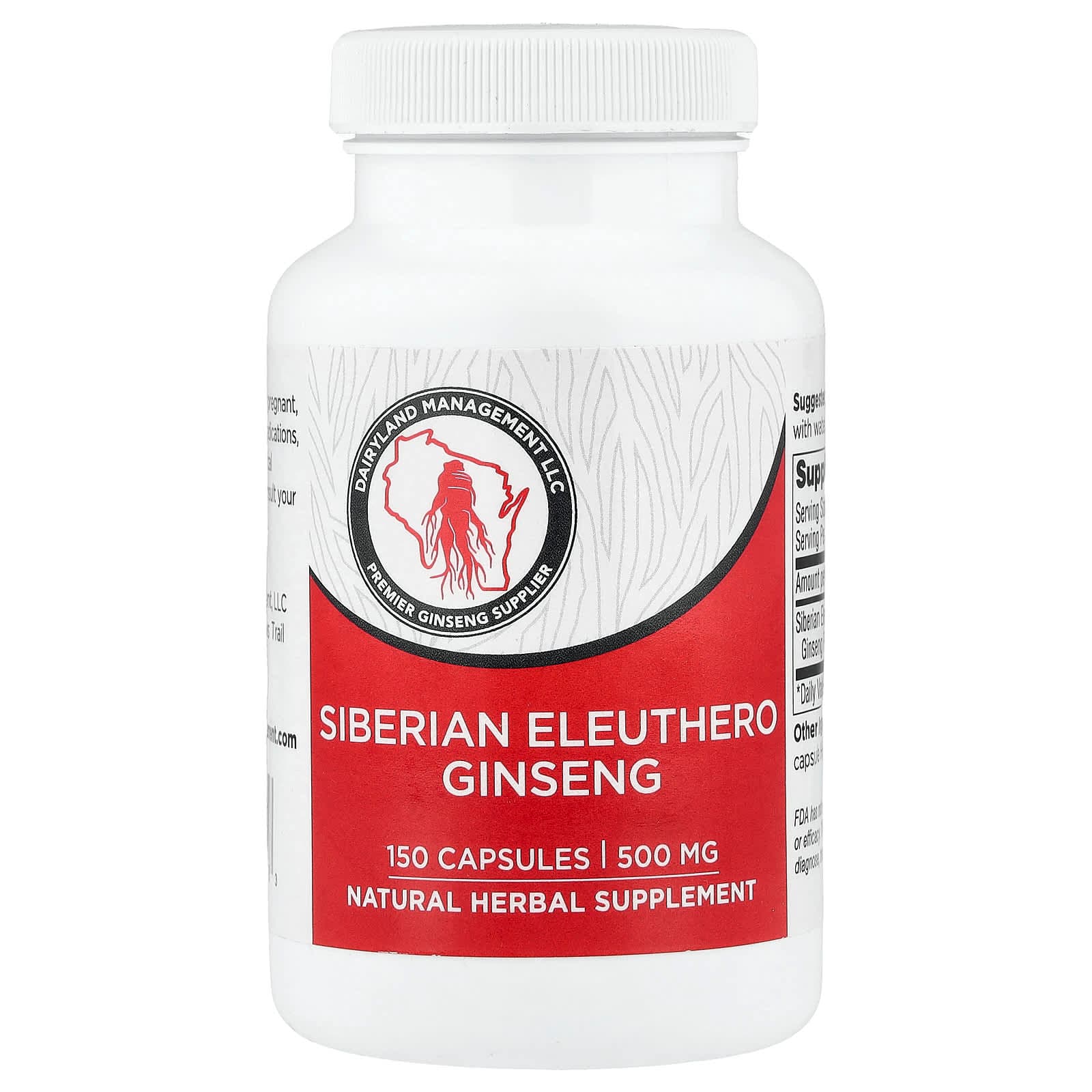 Dairyland Ginseng Siberian Eleuthero Ginseng – 150 gélules de Dairyland Ginseng