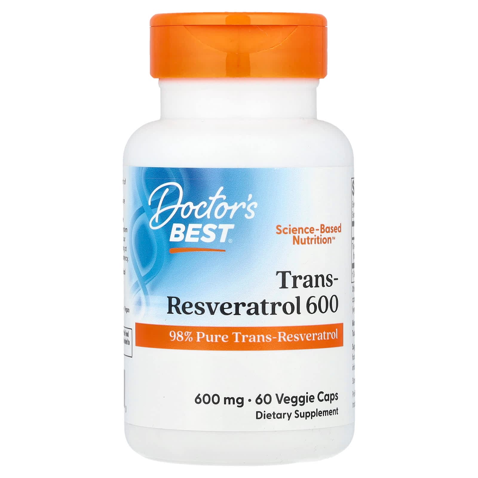 Doctor's Best Trans-Resveratrol 600 – 60 gélules végétales de Doctor's Best
