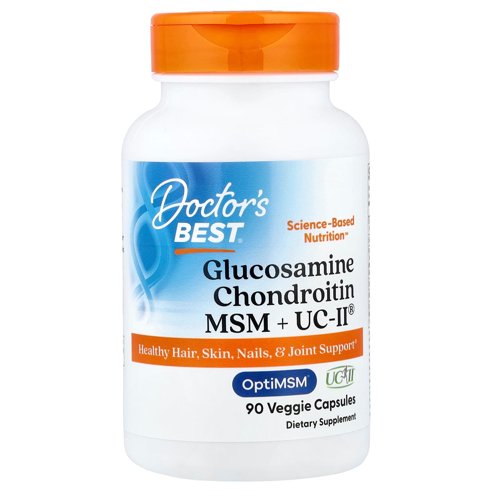 Doctor's Best Glucosamine, Chondroitin, MSM + UCII – 90 gélules végétales de Doctor's Best