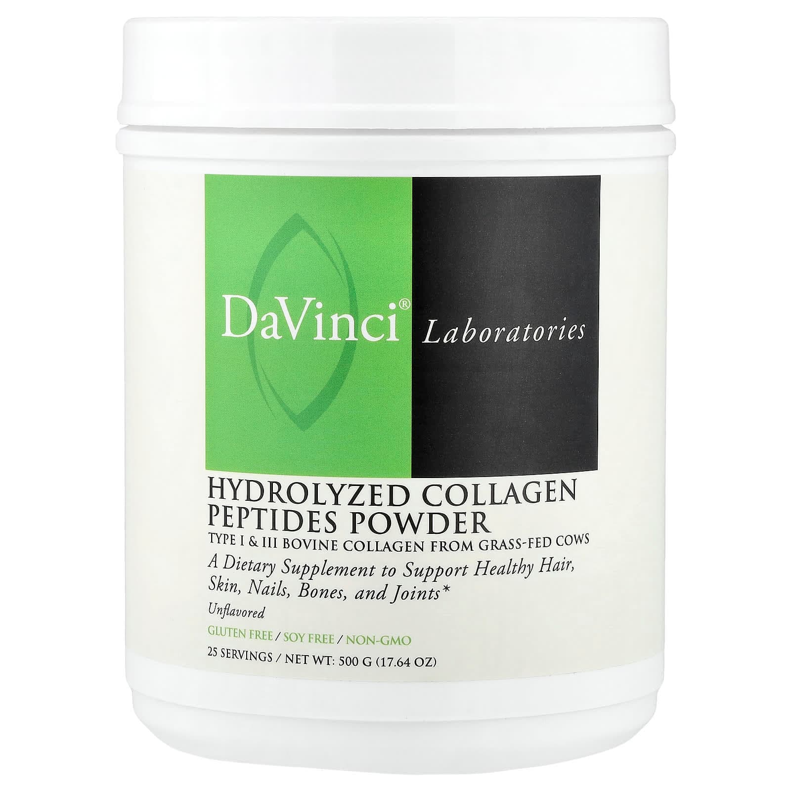 DaVinci Laboratories Hydrolyzed Collagen Peptides Powder – Sans arôme – 500 g de DaVinci Laboratories