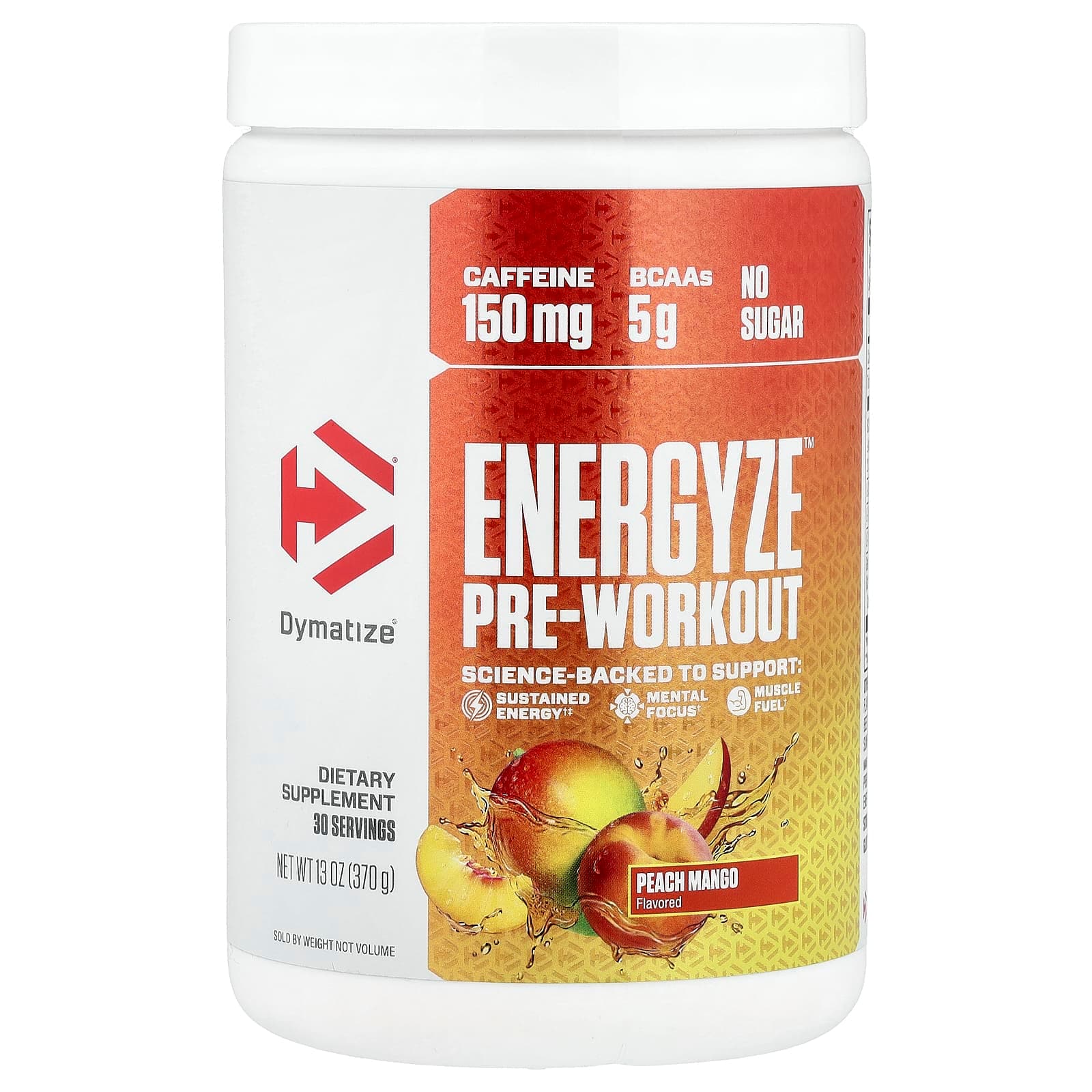 Dymatize Energyze Pre-Workout – Peach Mango – 370 g de DYMATIZE