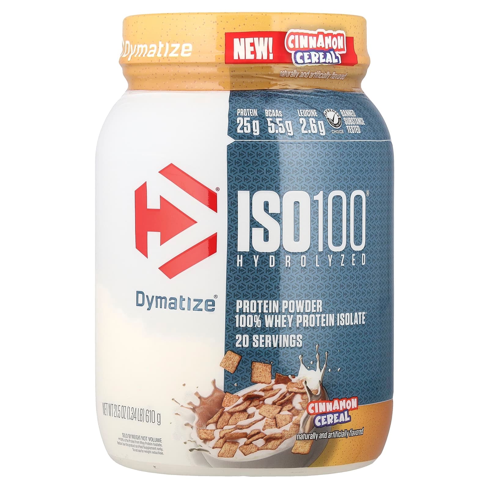 Dymatize ISO100 Hydrolyzed – Cinnamon Cereal – 610 g de DYMATIZE
