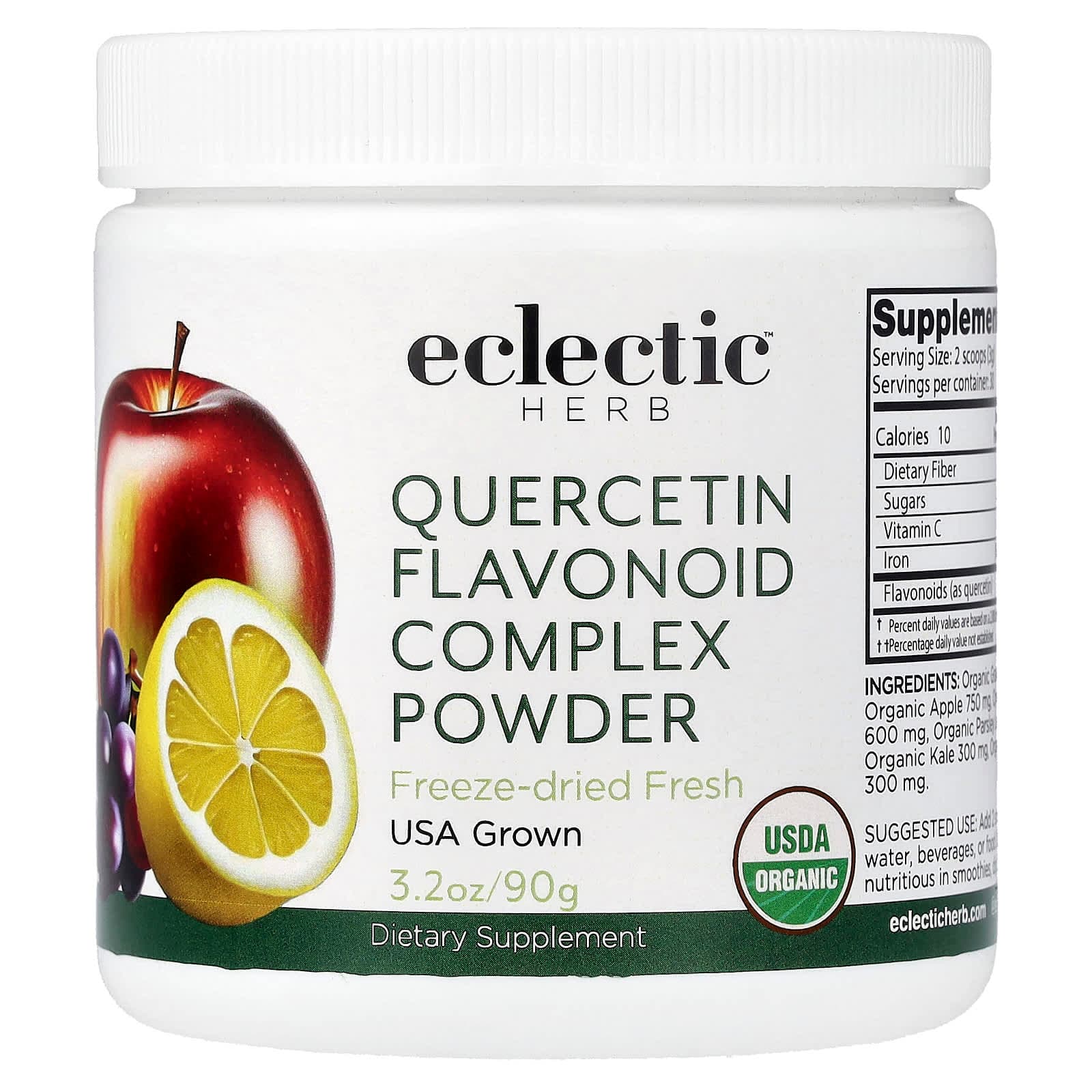 Eclectic Herb Quercetin Flavonoid Complex Powder – 90 g de Eclectic Herb