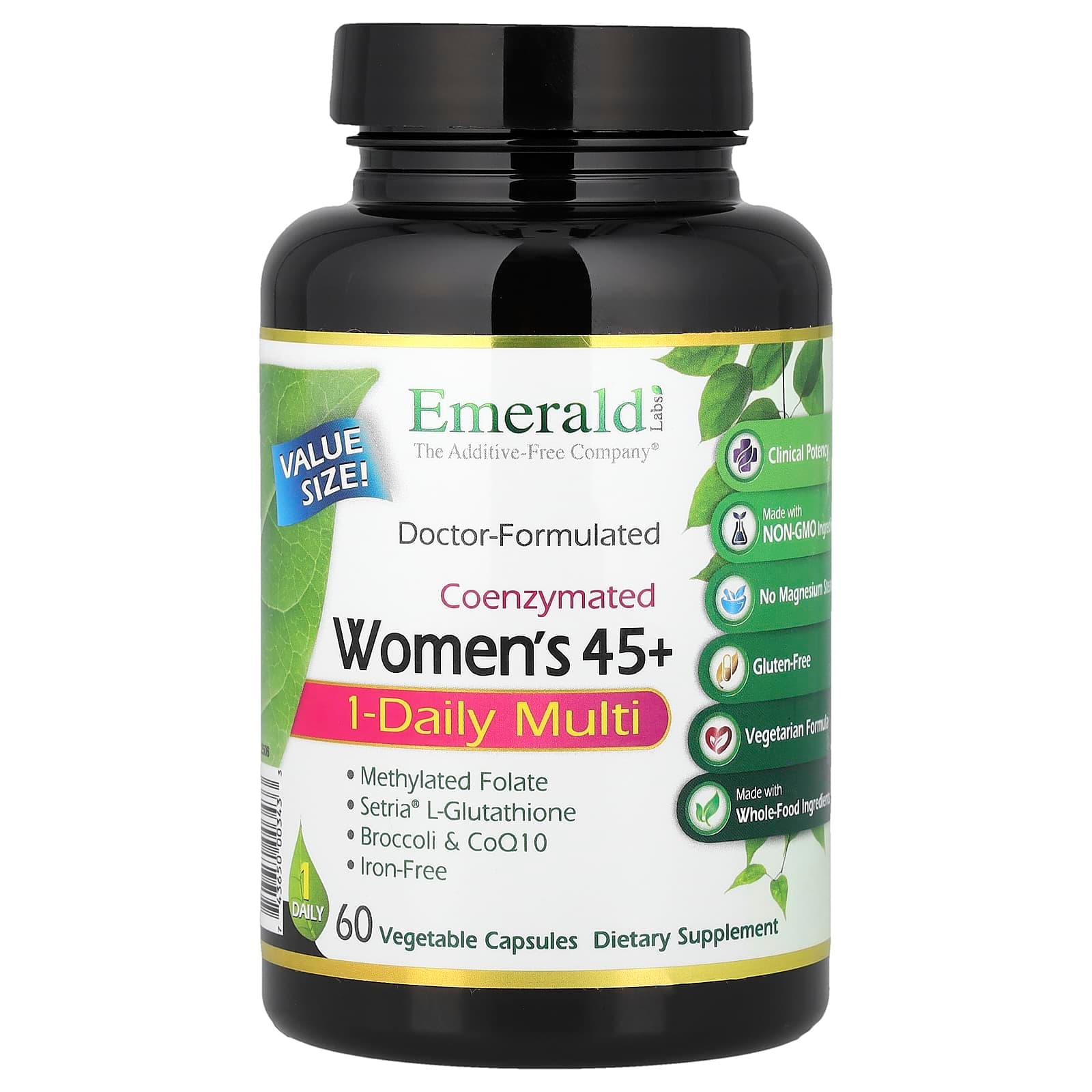 Emerald Laboratories Coenzymated Women's 45+ 1-Daily Multi, 60 Vegetable Capsules de Emerald Laboratories