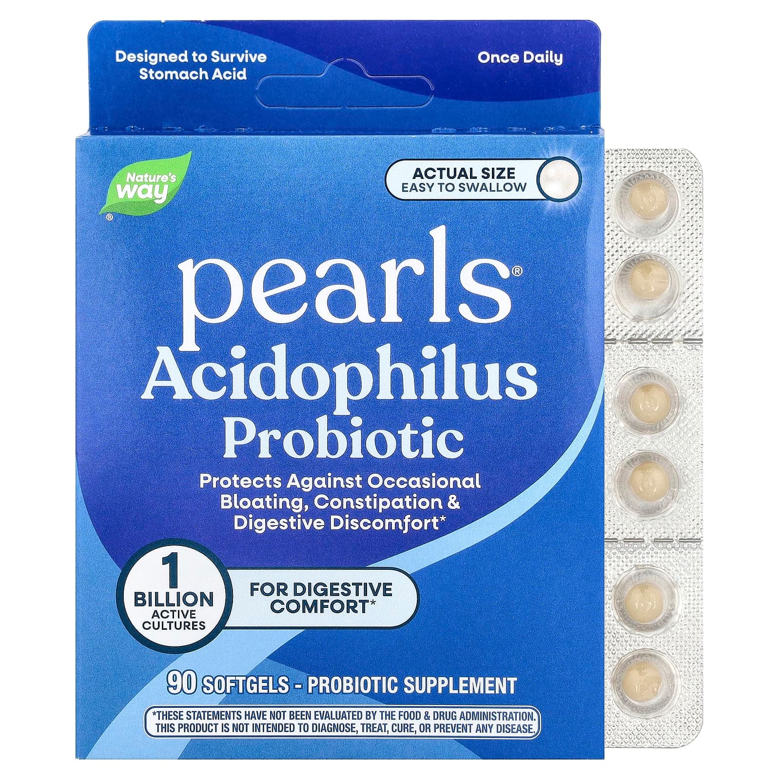 Nature's Way Pearls, Acidophilus Probiotic – 90 capsules molles de Nature's Way