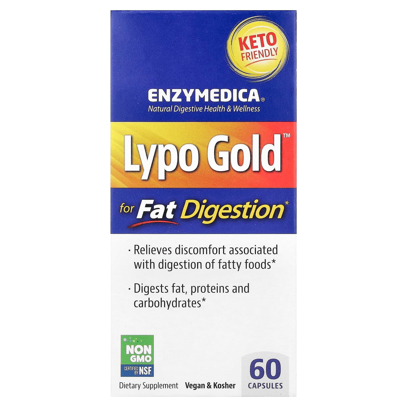 Enzymedica Lypo Gold, For Fat Digestion – 60 gélules de Enzymedica