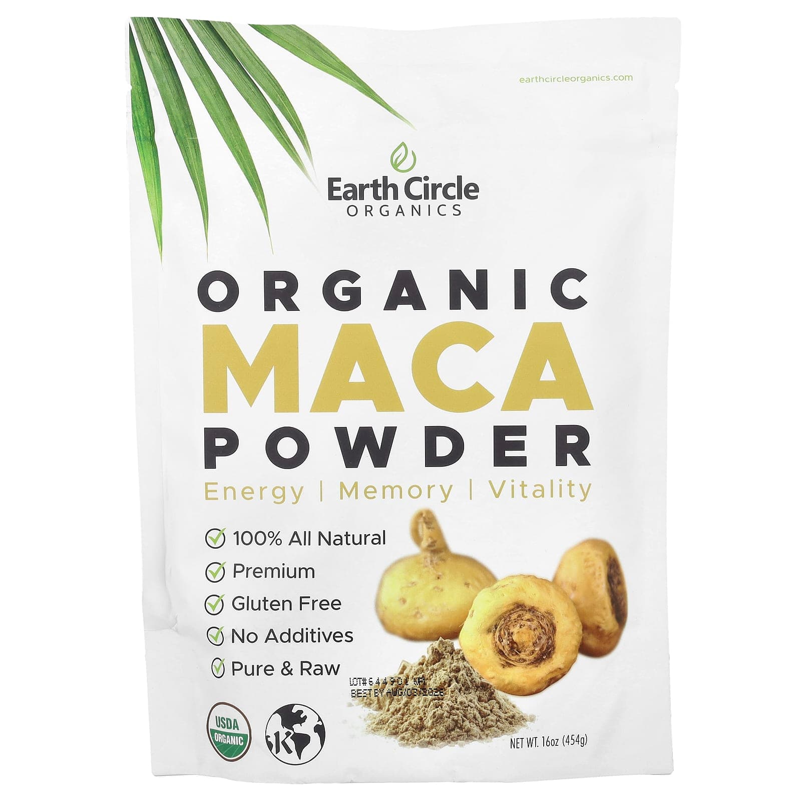 Earth Circle Organics Organic Maca Powder – 454 g de Earth Circle Organics